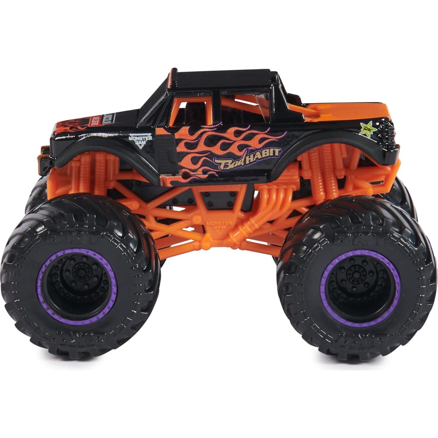 Camión Monster Jam Mal Habito 1:64 Spin Master Naranja