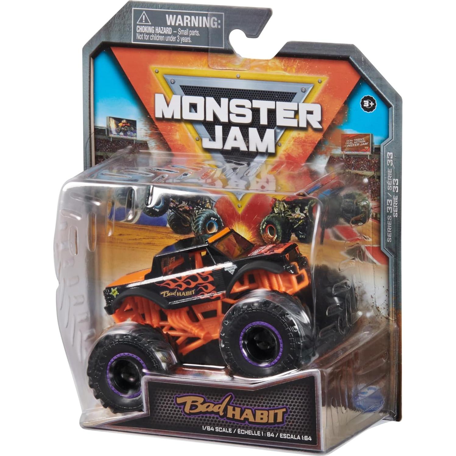 Camión Monster Jam Mal Habito 1:64 Spin Master Naranja