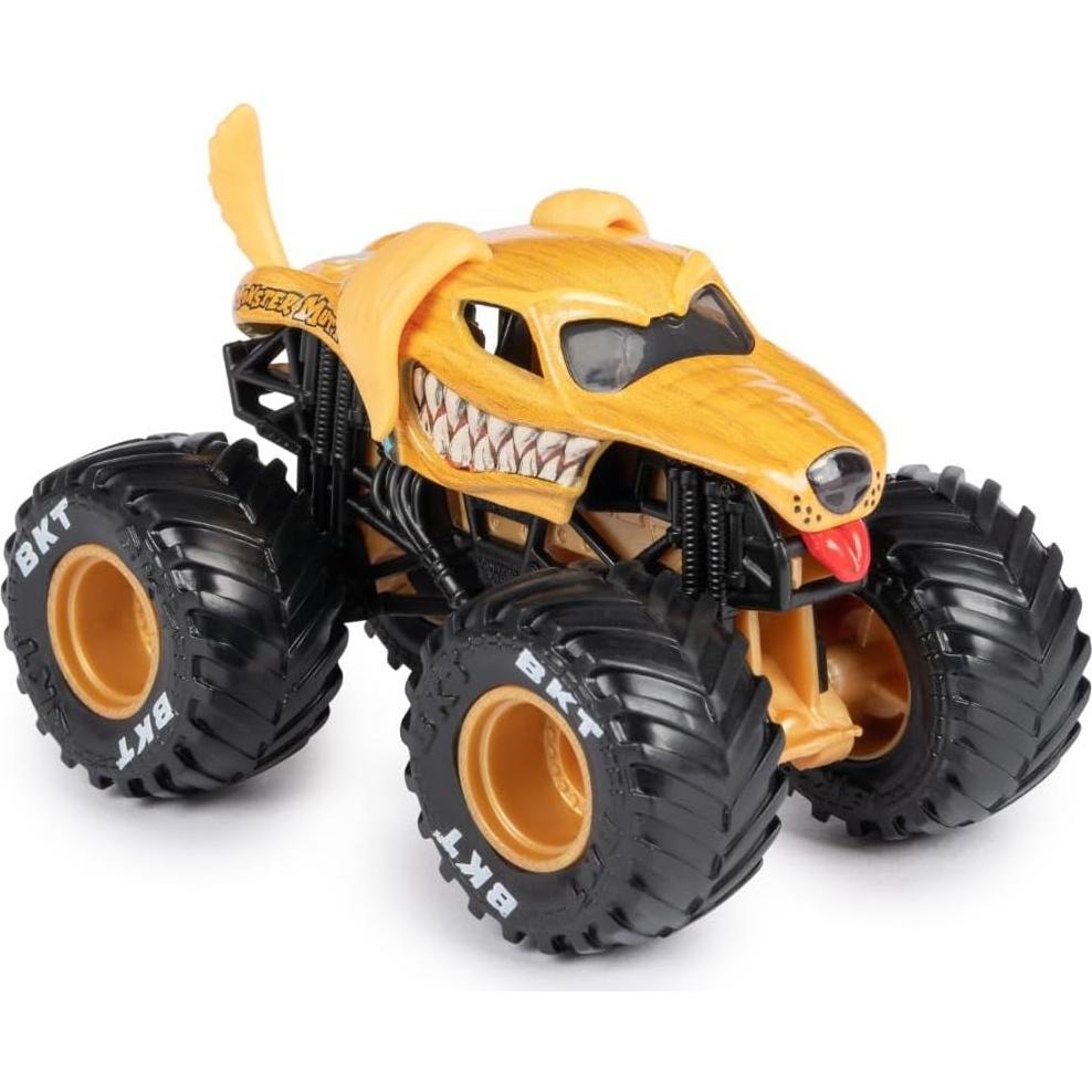 Camión de Diecast Monster Jam 2023 Spin Master 1:64 Monster Mutt Golden