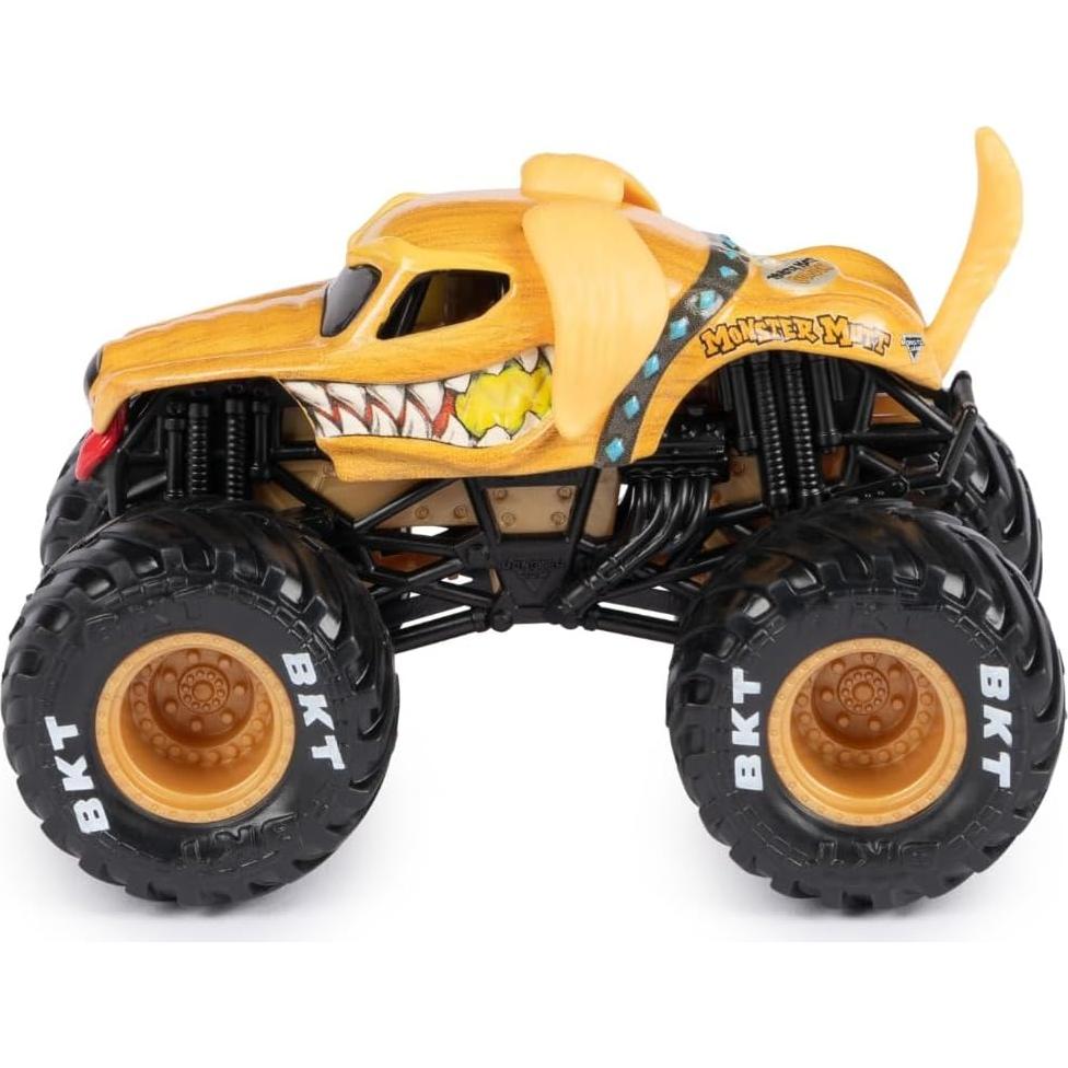 Camión de Diecast Monster Jam 2023 Spin Master 1:64 Monster Mutt Golden