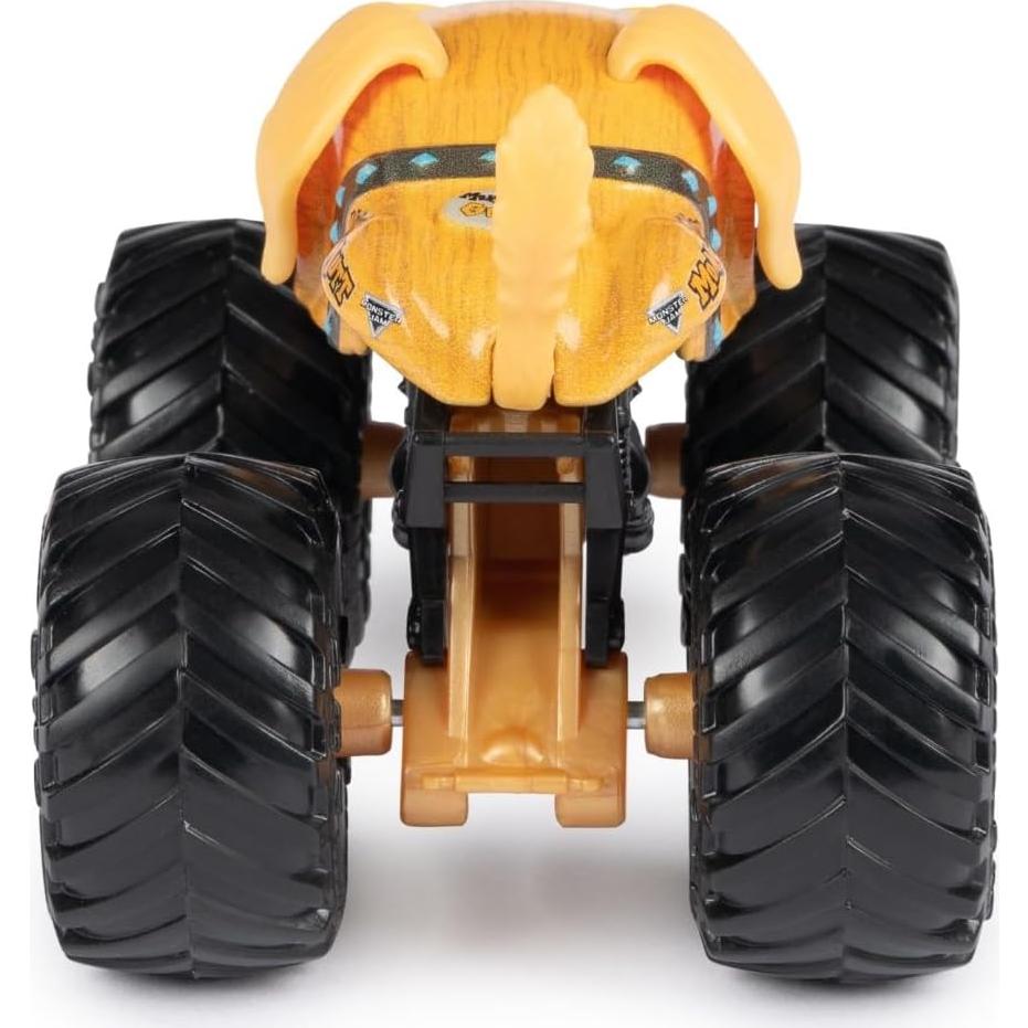 Camión de Diecast Monster Jam 2023 Spin Master 1:64 Monster Mutt Golden
