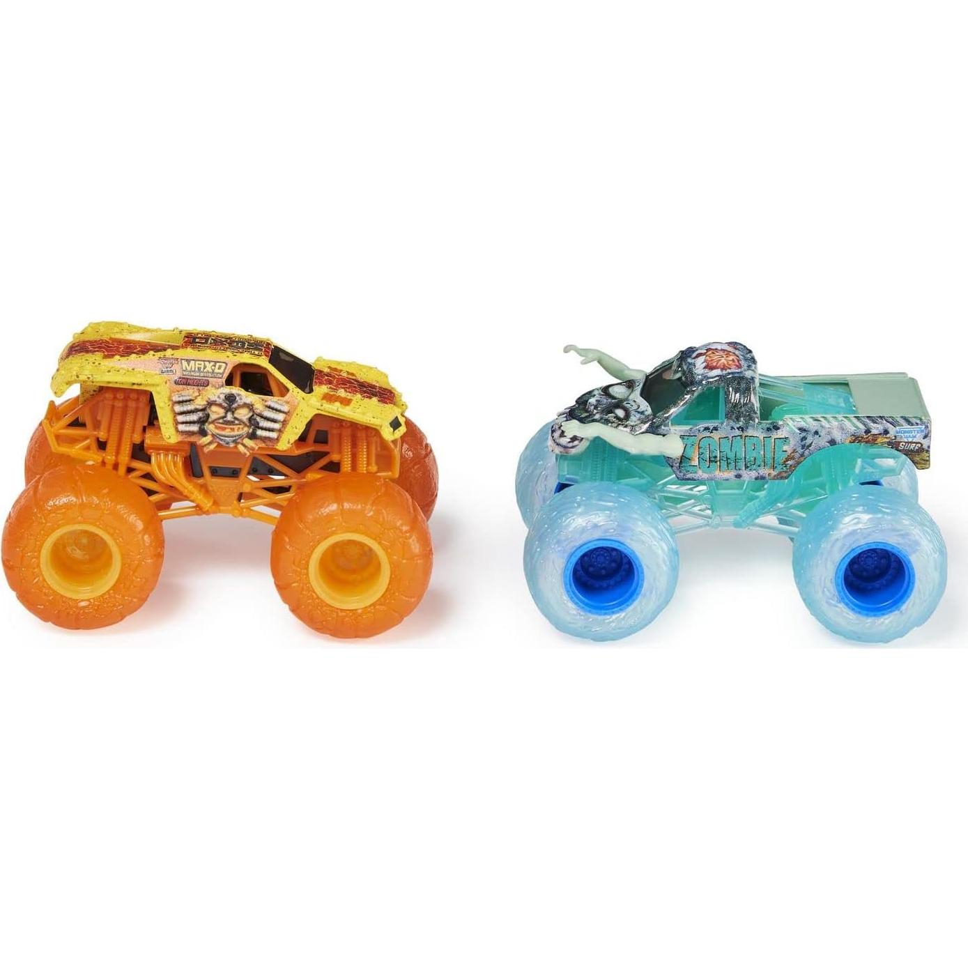 Monster Jam Doble Paquete Tierra vs Surf Max D y Zombie