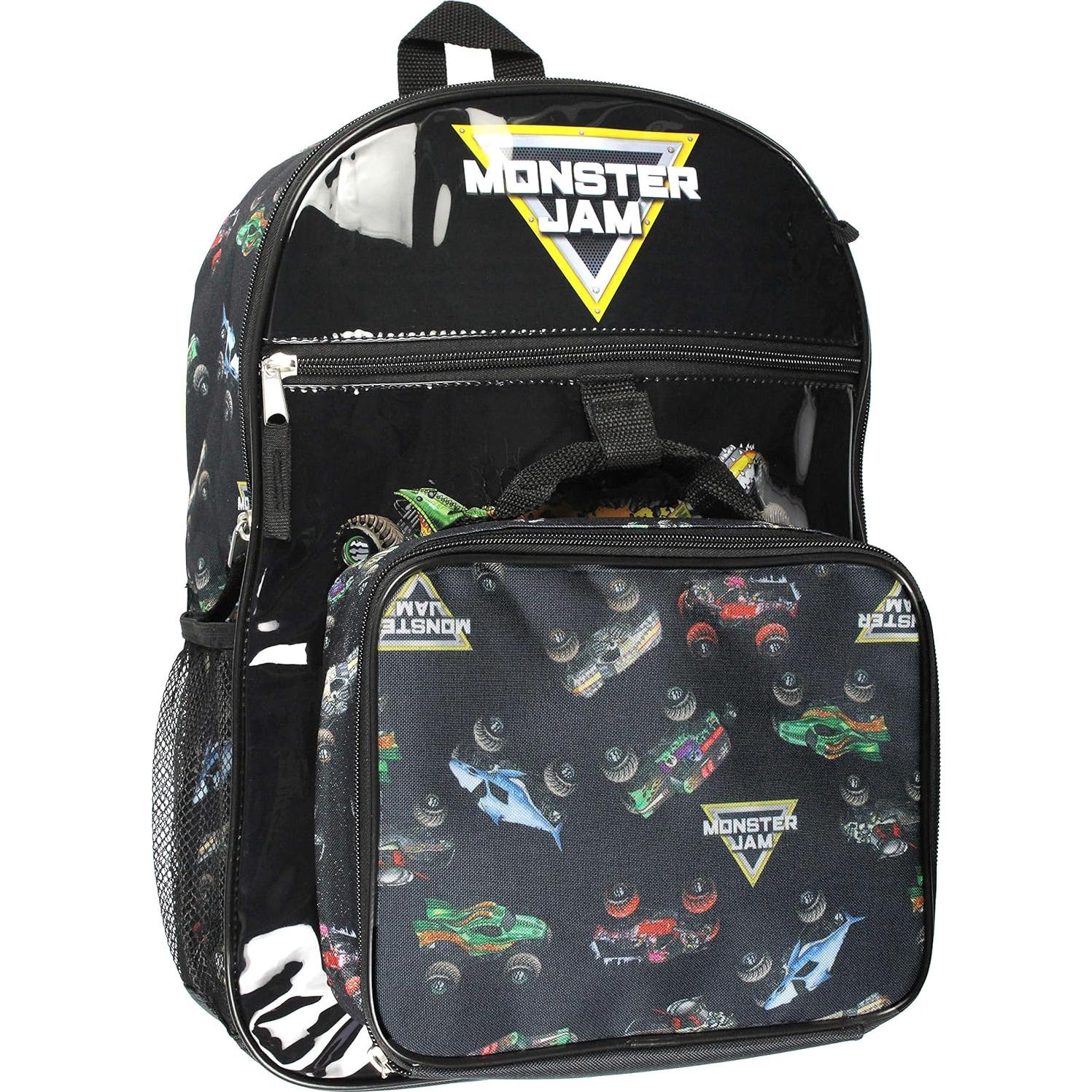 Set de Mochila Monster Jam INTIMO 5 Piezas con Almuerzo