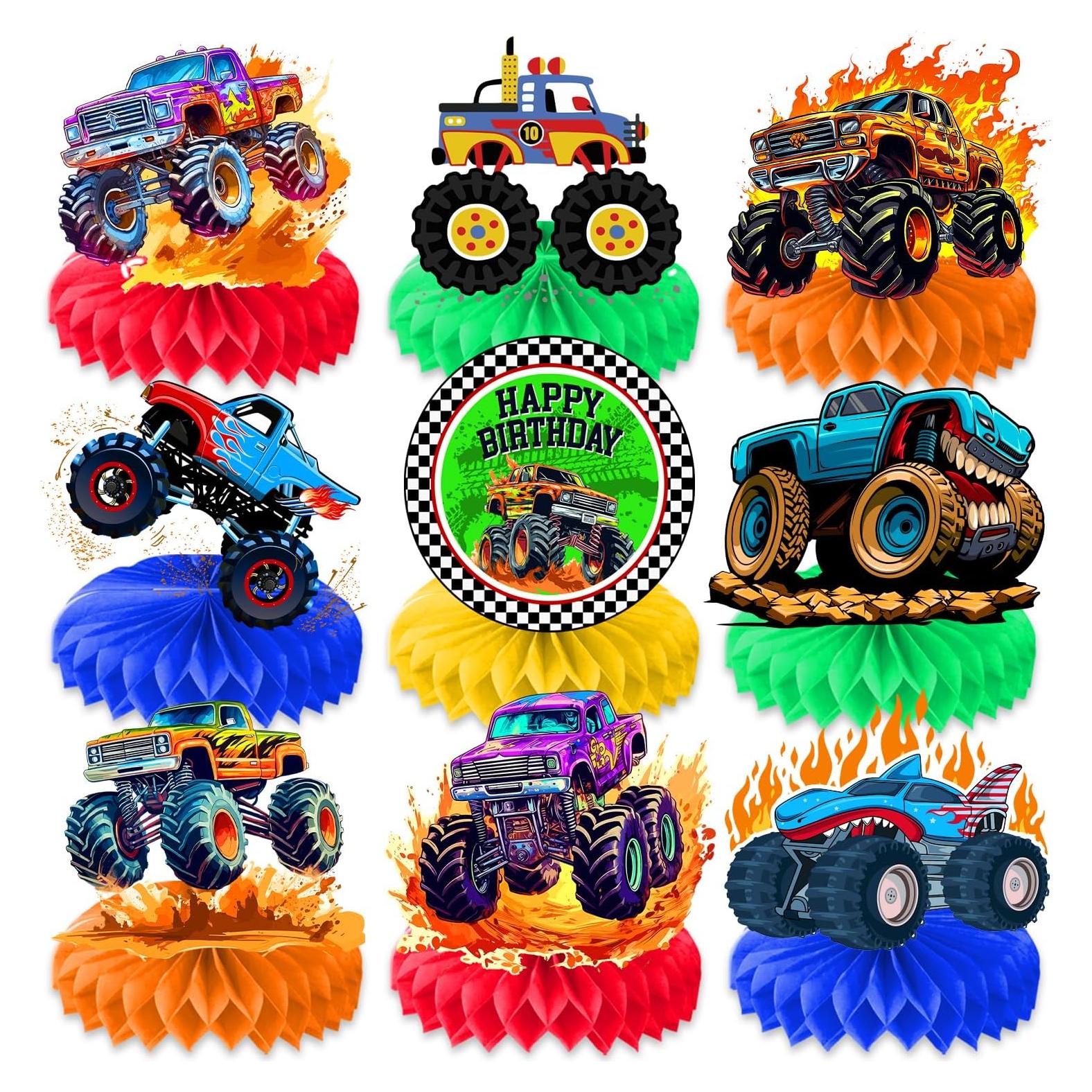 Centros de Mesa de Camión Monstruo 9 Piezas CG Factory