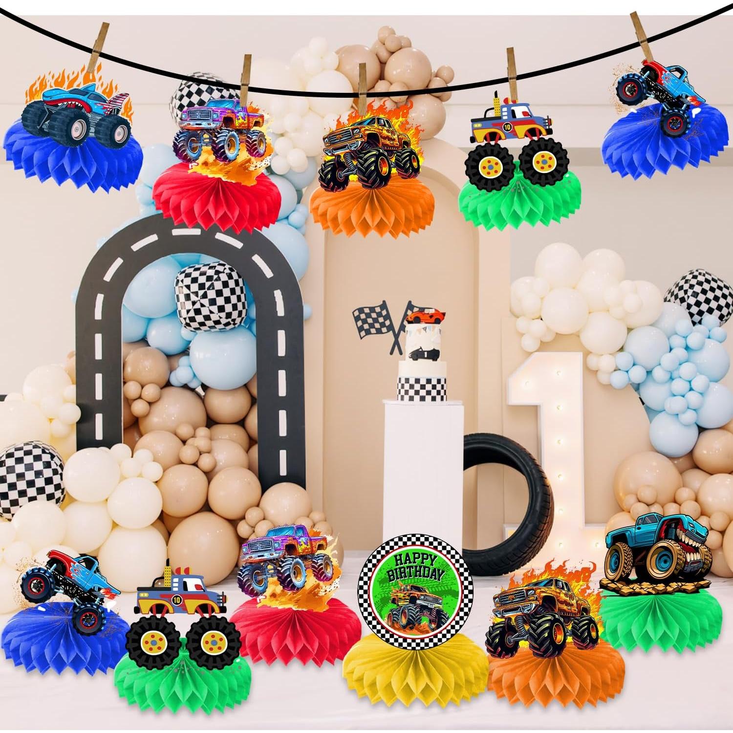 Centros de Mesa de Camión Monstruo 9 Piezas CG Factory