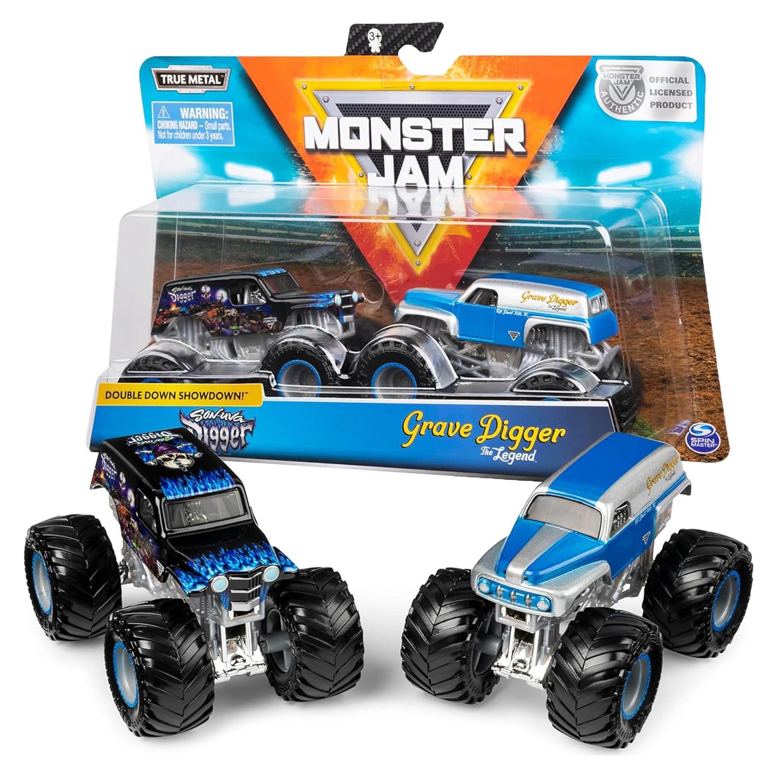 Paquete Dúo Camiones Monstruo Monster Jam Grave Digger 1:64