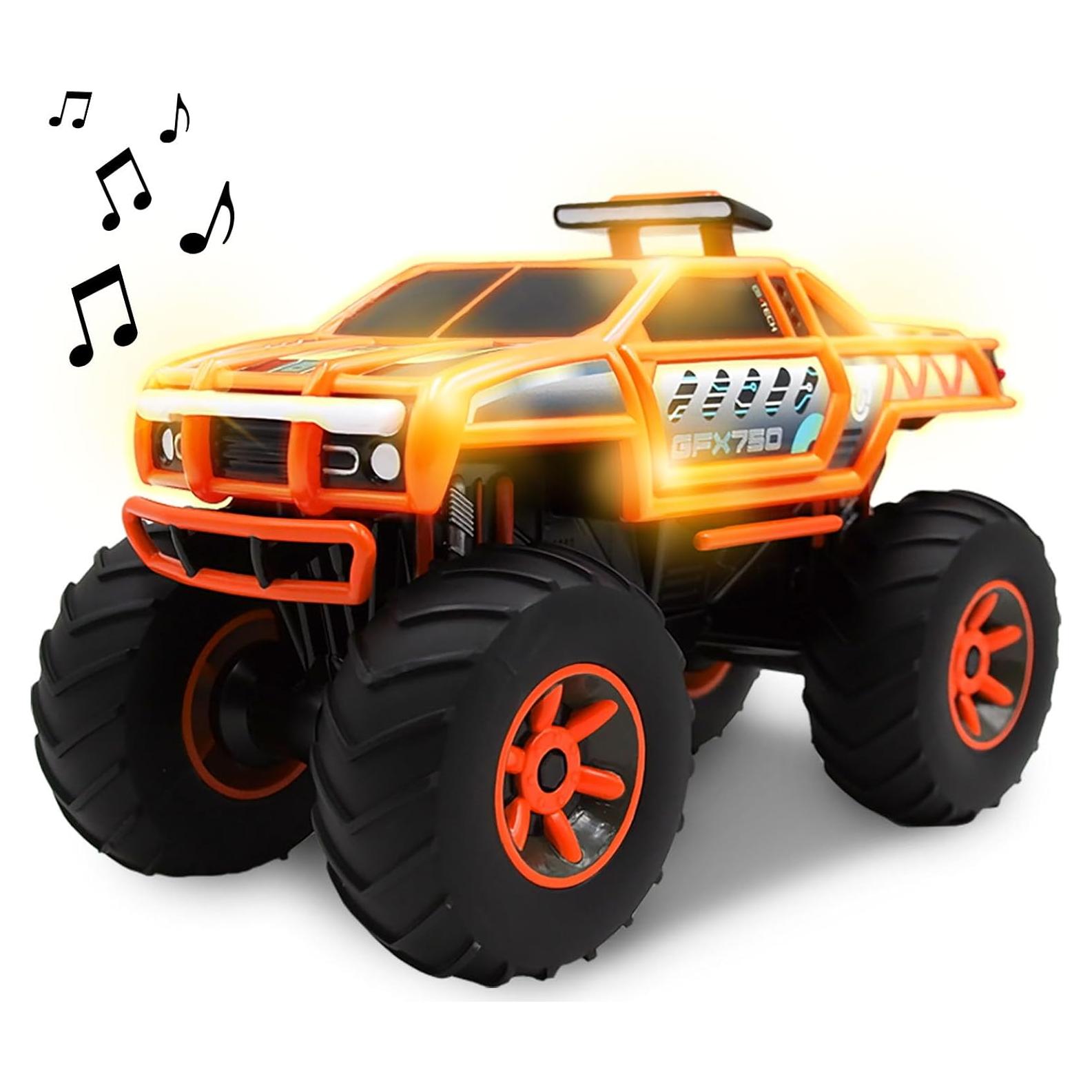 Camión Monster Naranja Motorizado con Luces y Sonidos 23cm