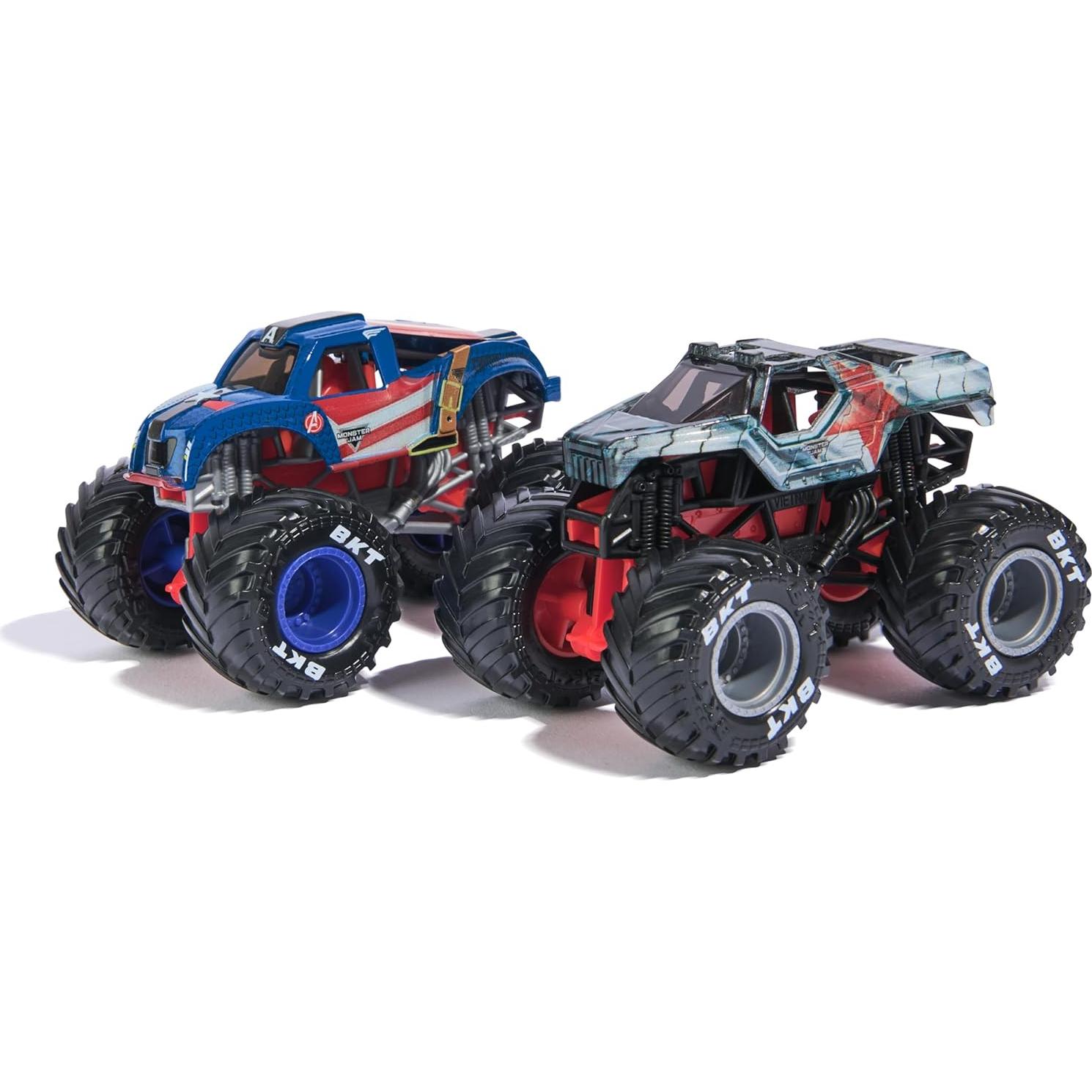 Camiones Monstruo Marvel Monster Jam 1:64 - Capitán América vs Soldado de Invierno