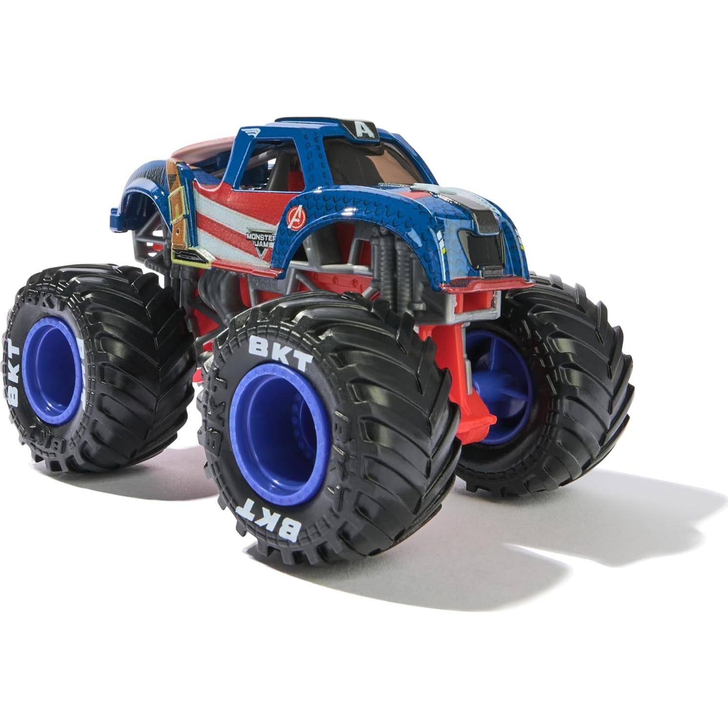 Camiones Monstruo Marvel Monster Jam 1:64 - Capitán América vs Soldado de Invierno