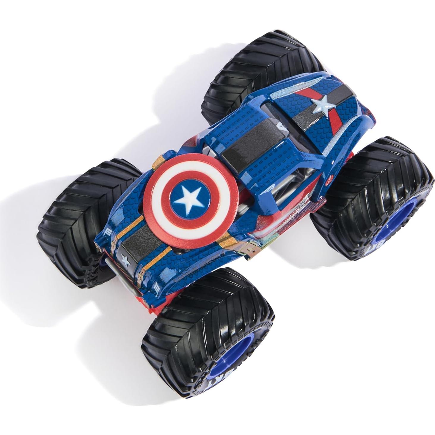 Camiones Monstruo Marvel Monster Jam 1:64 - Capitán América vs Soldado de Invierno
