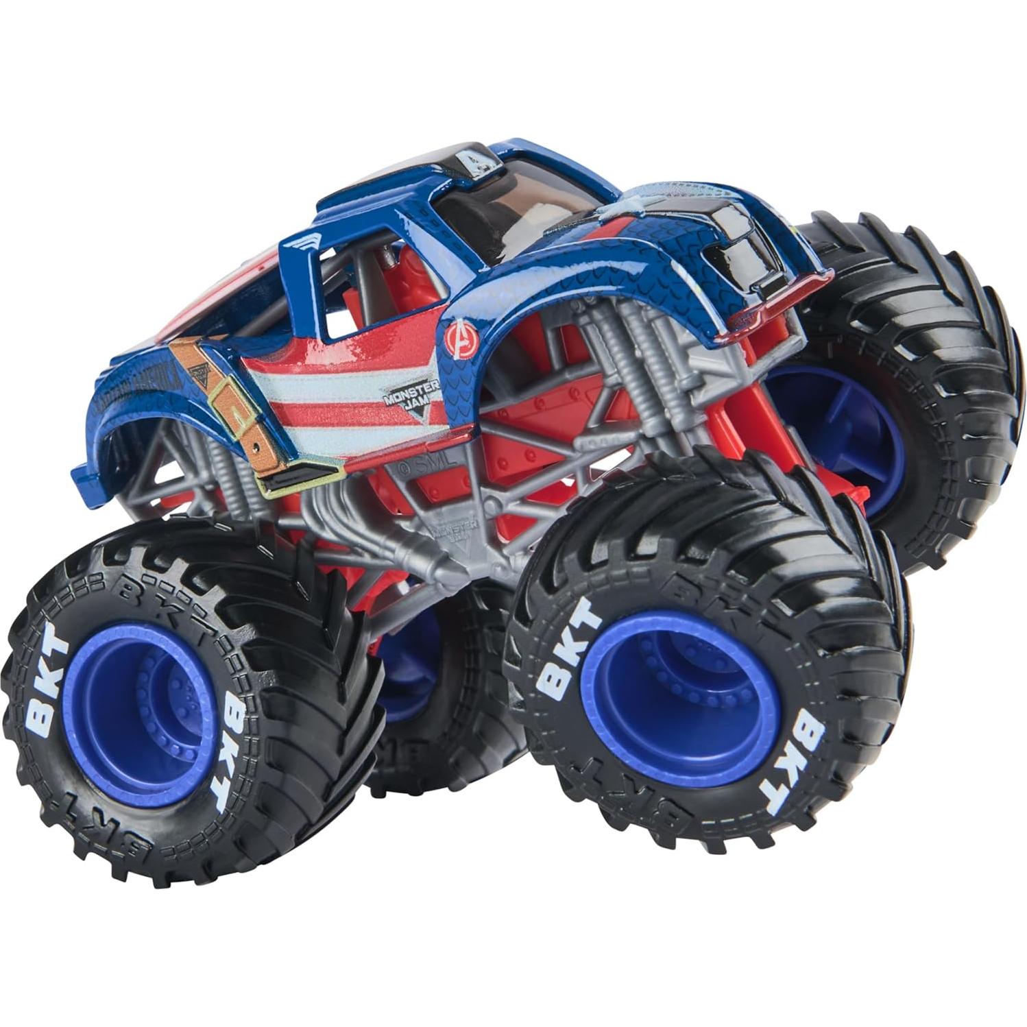 Camiones Monstruo Marvel Monster Jam 1:64 - Capitán América vs Soldado de Invierno