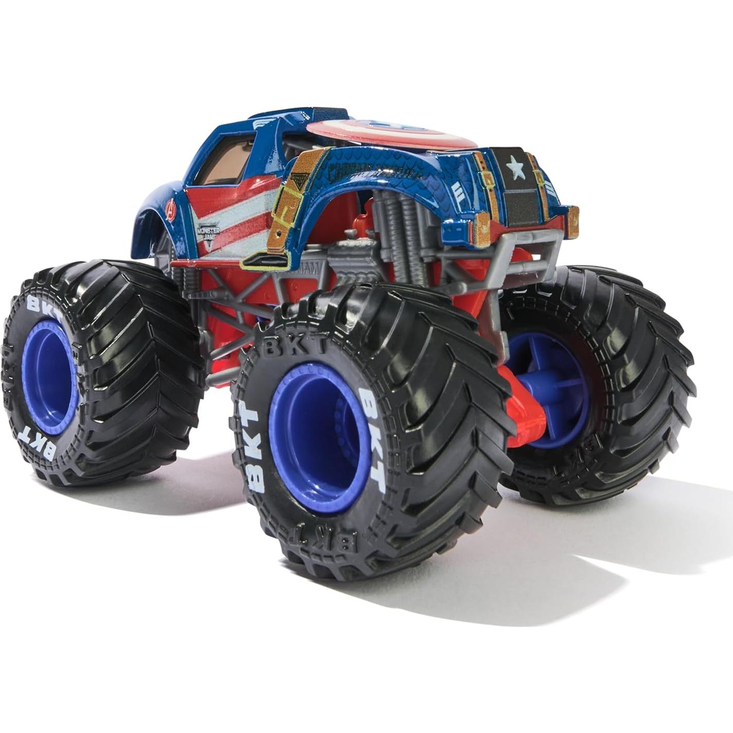 Camiones Monstruo Marvel Monster Jam 1:64 - Capitán América vs Soldado de Invierno