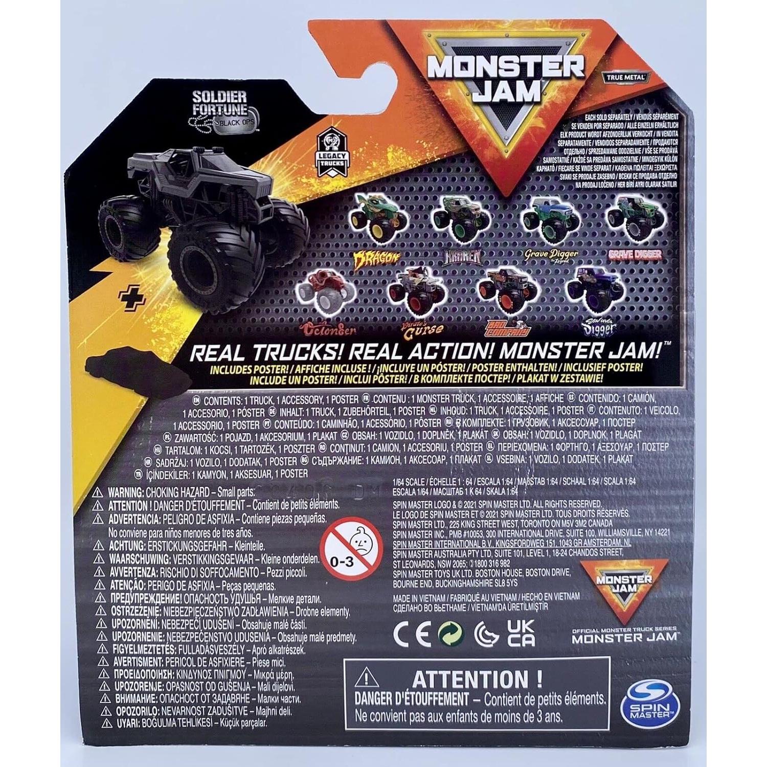 Camión a Escala 1:64 Monster Jam Soldado de la Fortuna