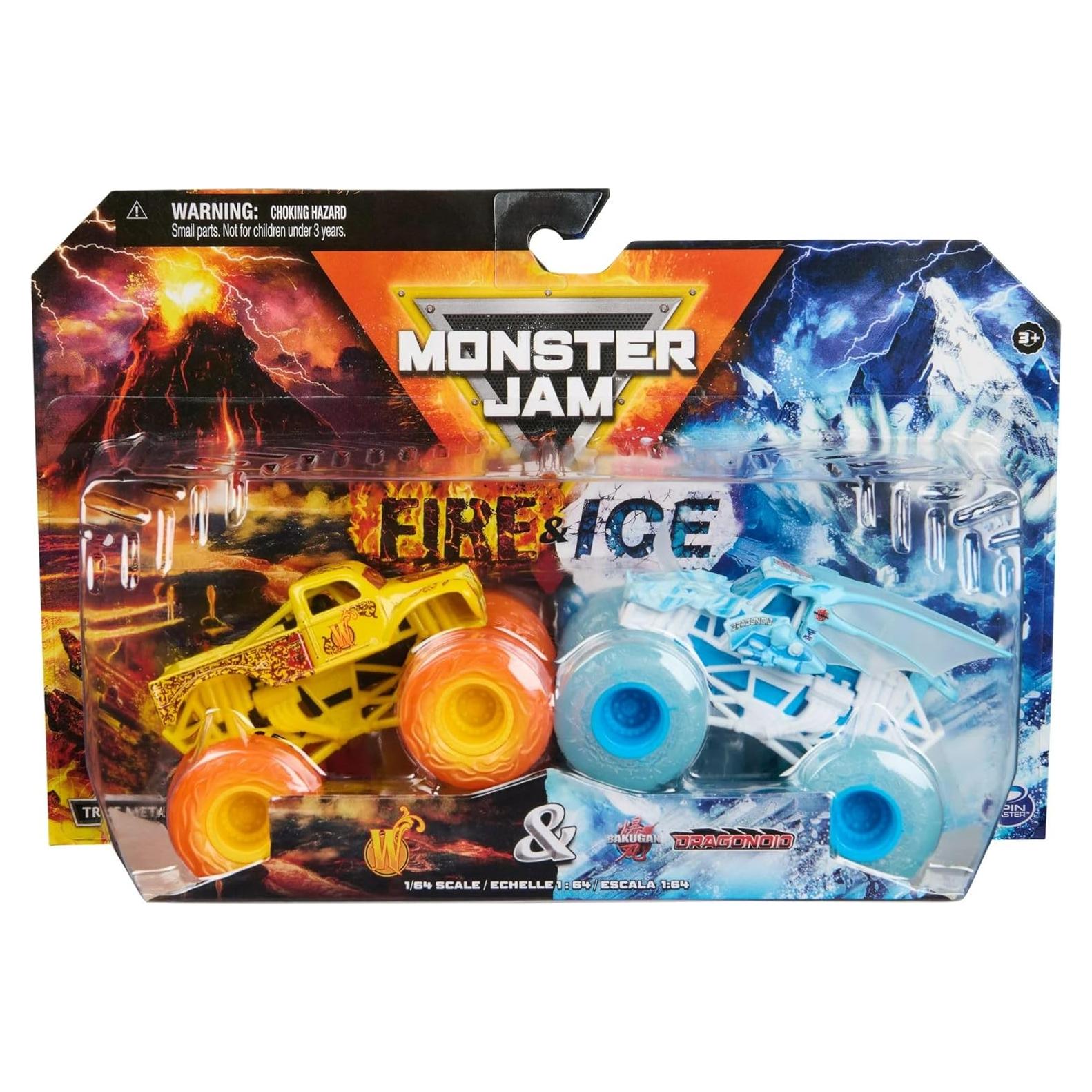 Camiones Monstruo Monster Jam Spin Master 2 Pack Whiplash vs Dragonoid