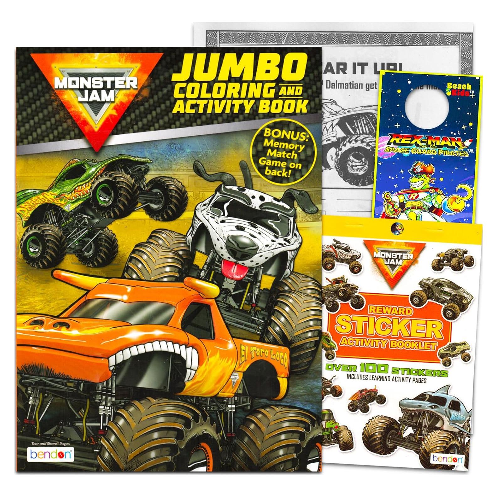 Libro para Colorear Monster Jam Bendon - Actividades y Stickers