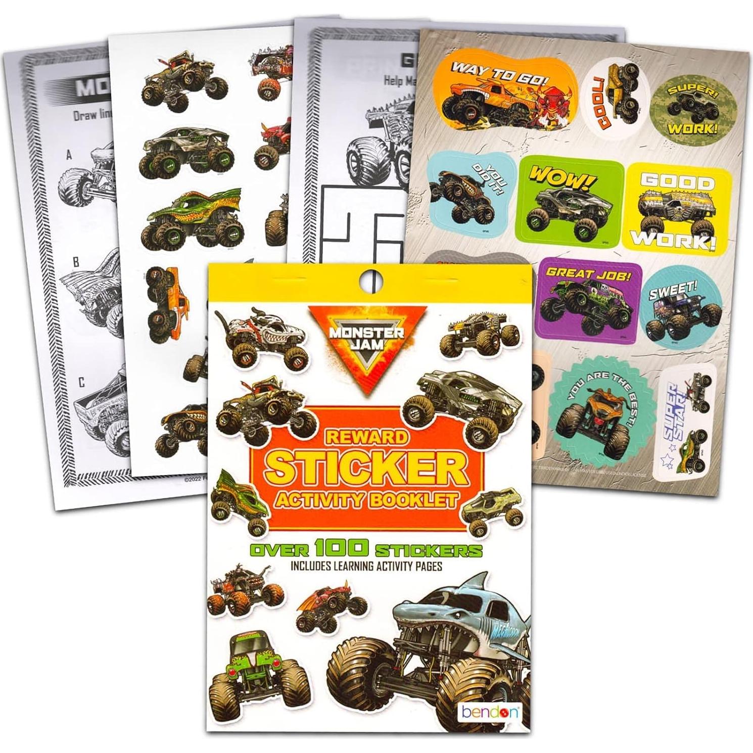 Libro para Colorear Monster Jam Bendon - Actividades y Stickers