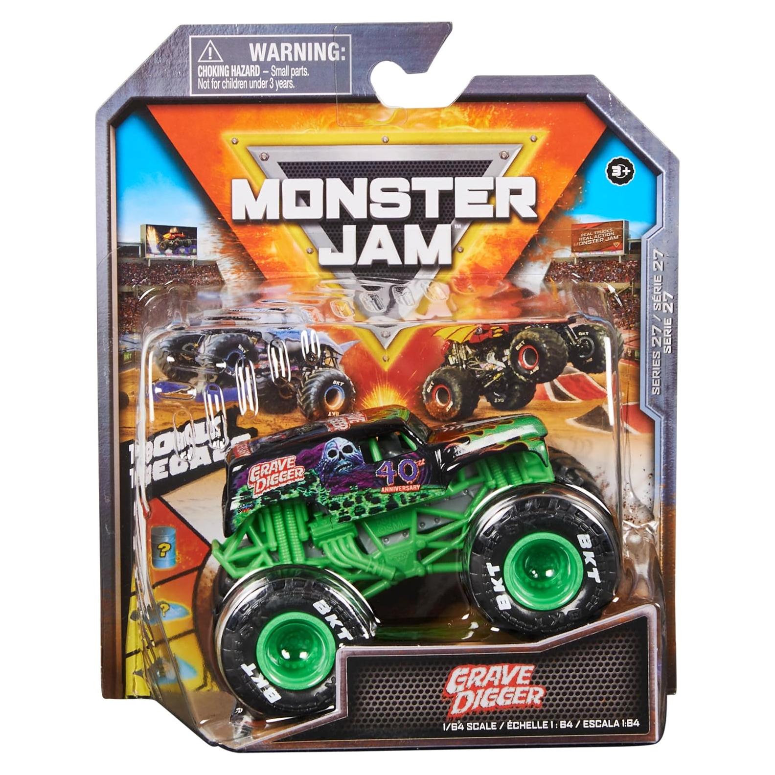 Camión Monstruo Die-Cast Monster Jam Grave Digger 1:64