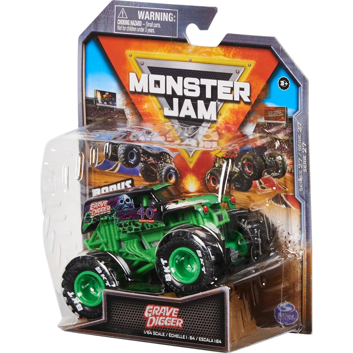 Camión Monstruo Die-Cast Monster Jam Grave Digger 1:64