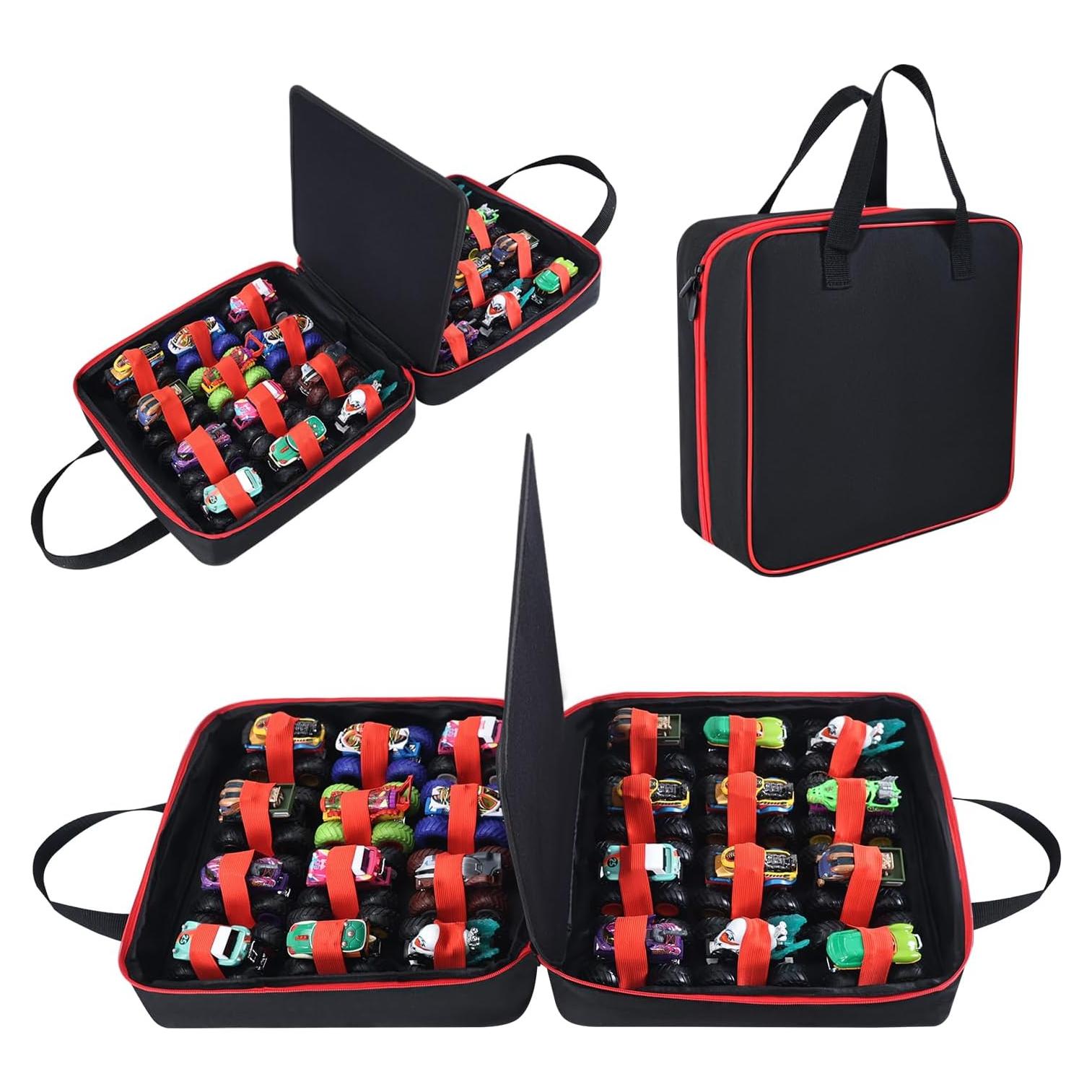 Funda de Almacenamiento para 24 Camiones Monster Jam 1:64 - Rojo