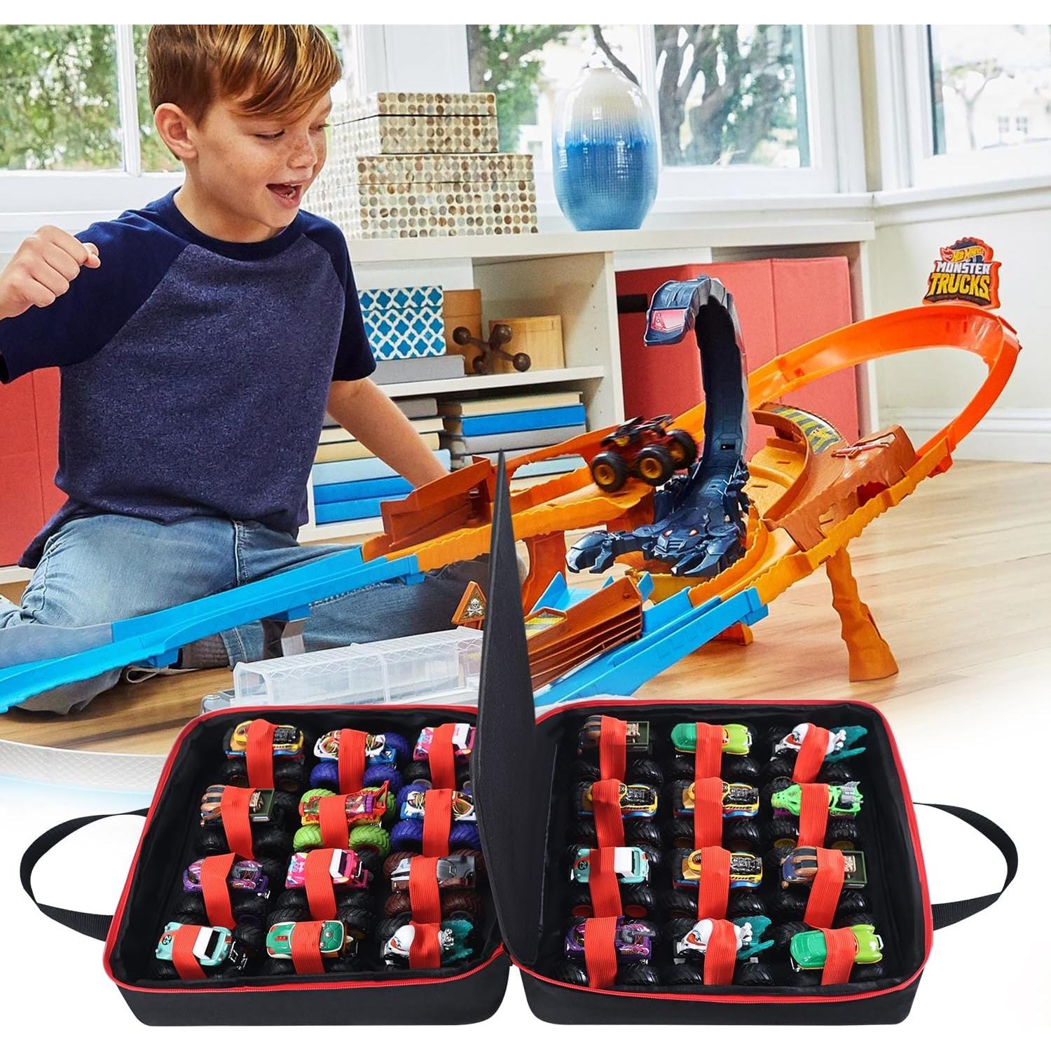 Funda de Almacenamiento para 24 Camiones Monster Jam 1:64 - Rojo
