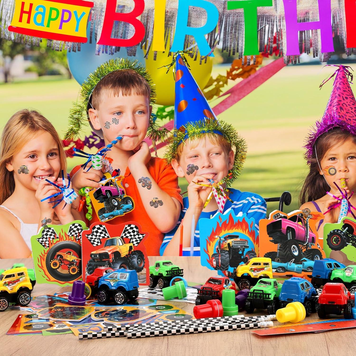 Set de Papelería Fiesta Camiones Monstruo BenLouis 96 Piezas