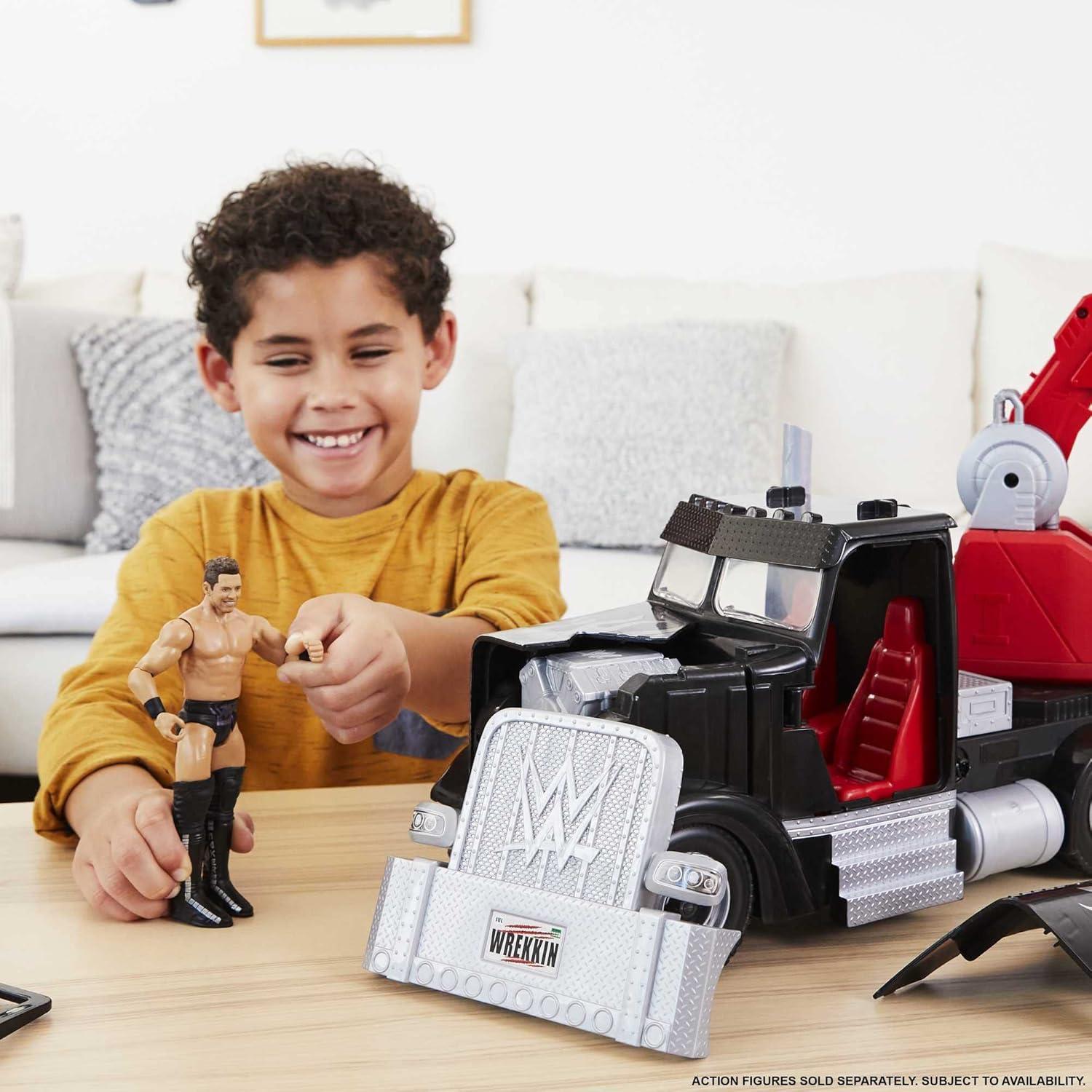 Camión Wrekkin' Rampage Rig Mattel WWE con Bola Desmontable