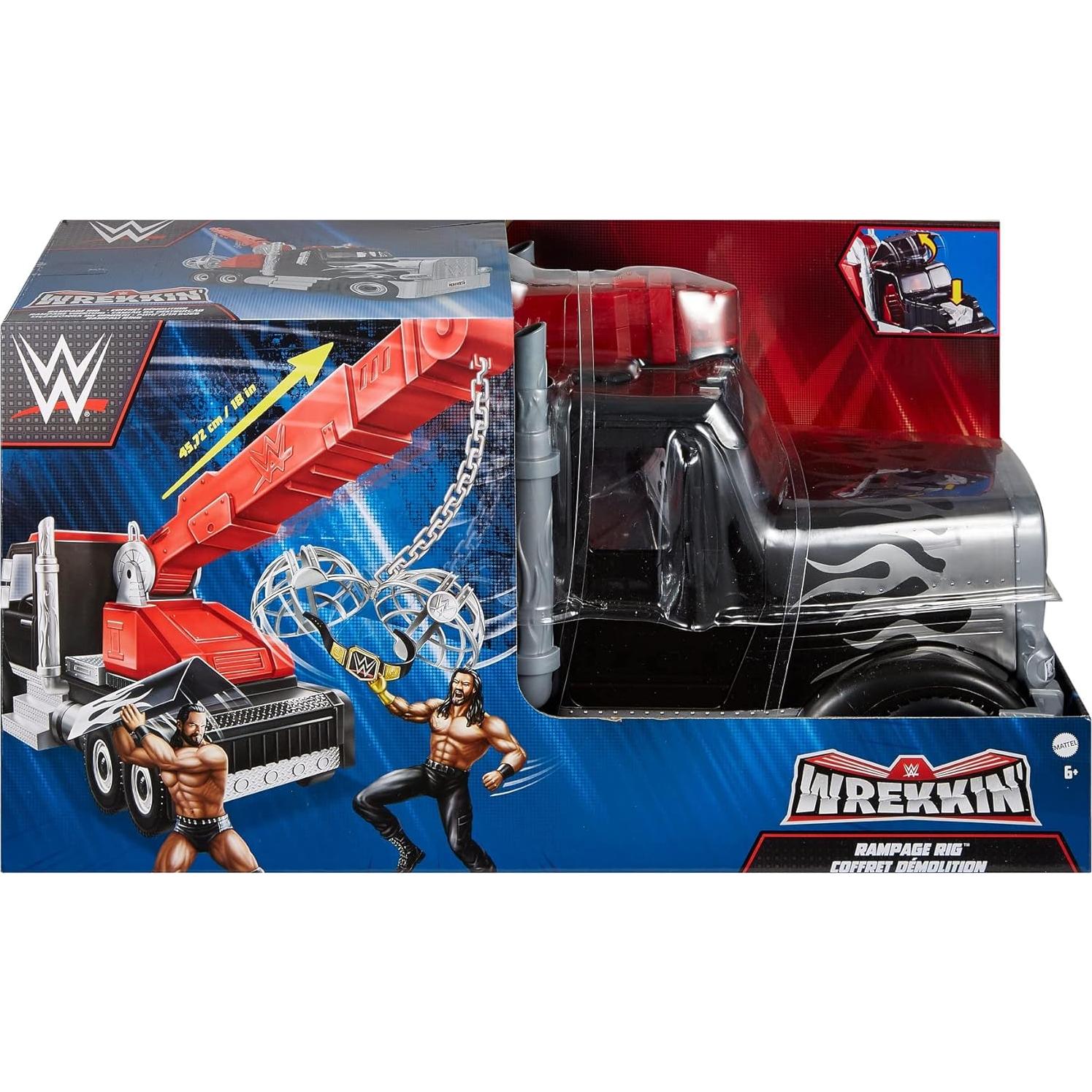 Camión Wrekkin' Rampage Rig Mattel WWE con Bola Desmontable