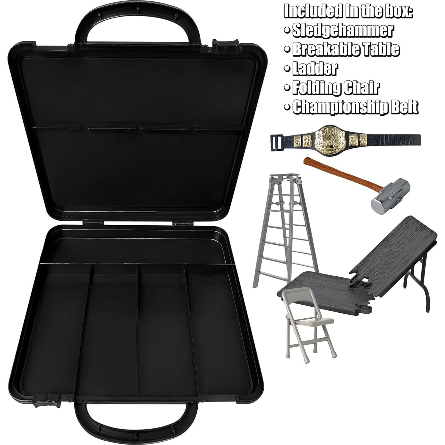 Estuche de Transporte Deluxe Figures Toy Company para Figuras de Lucha Libre