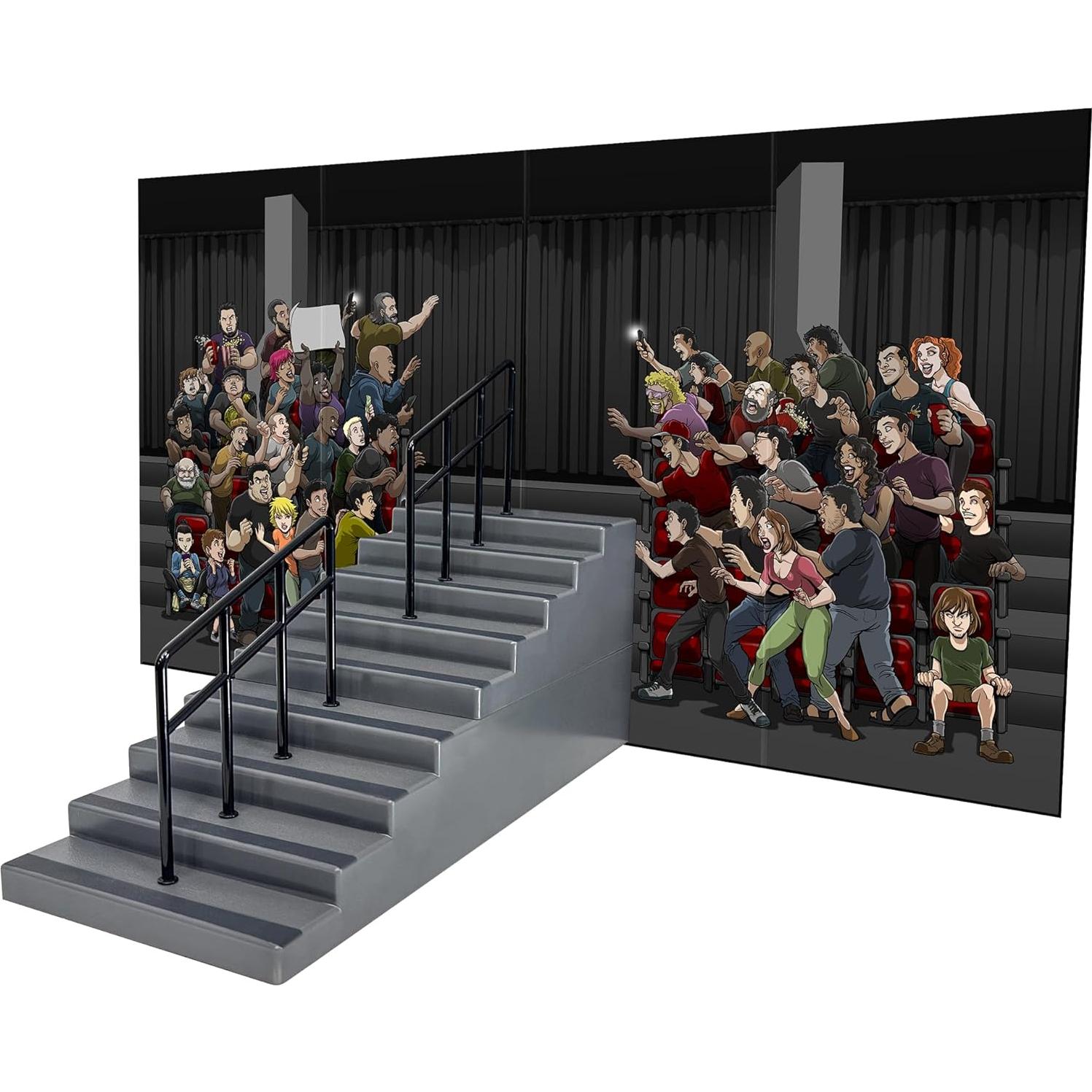 Juego de Escaleras de Arena para Figuras de Lucha Libre 66x38cm