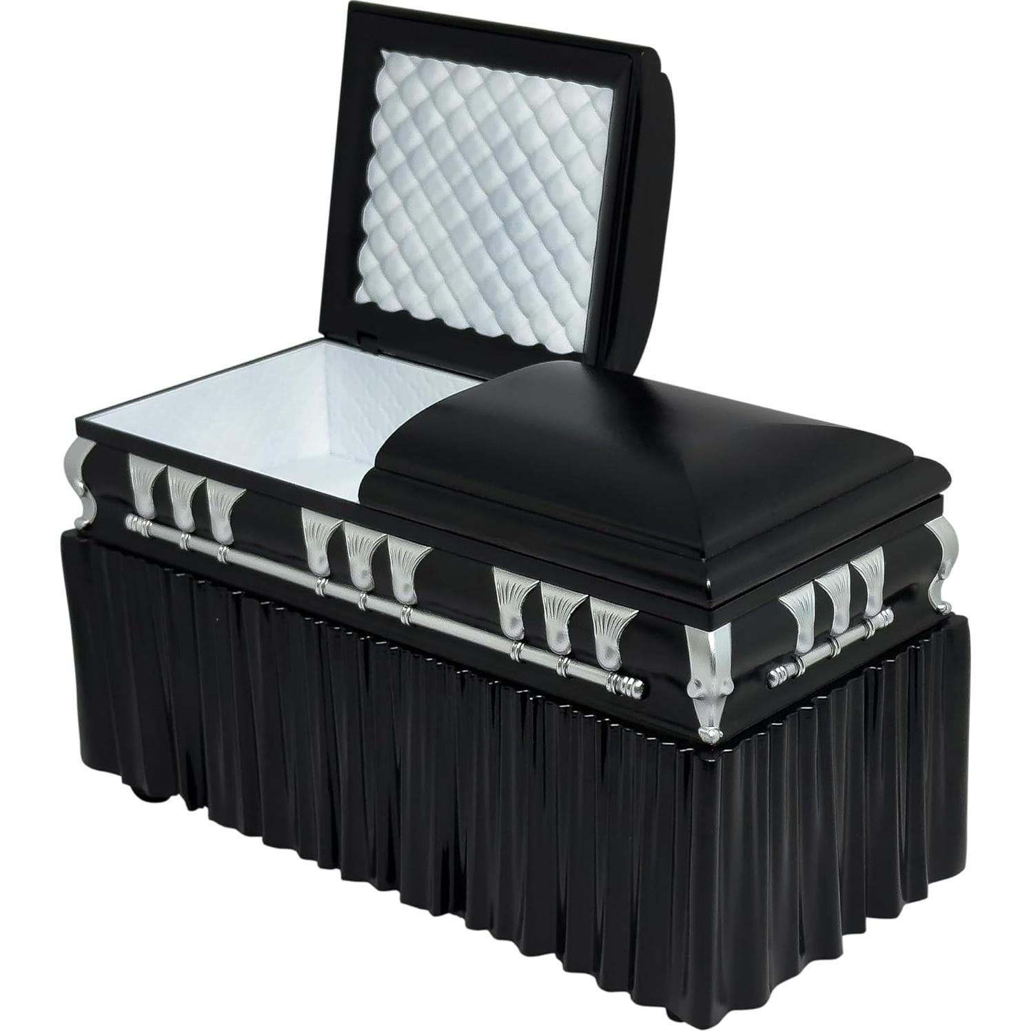 Ataúd Negro Deluxe Figures Toy Company para Figuras de Lucha Libre