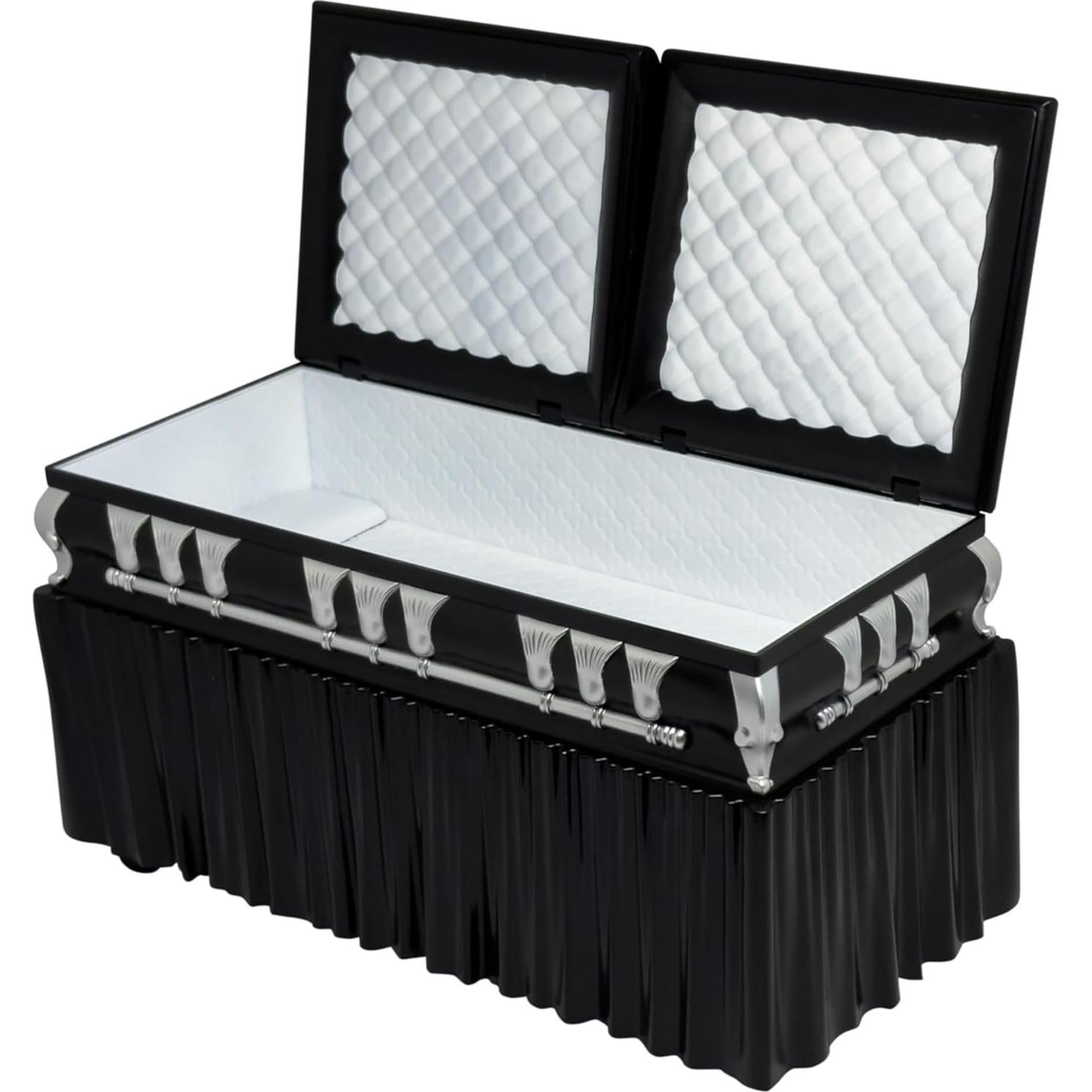 Ataúd Negro Deluxe Figures Toy Company para Figuras de Lucha Libre