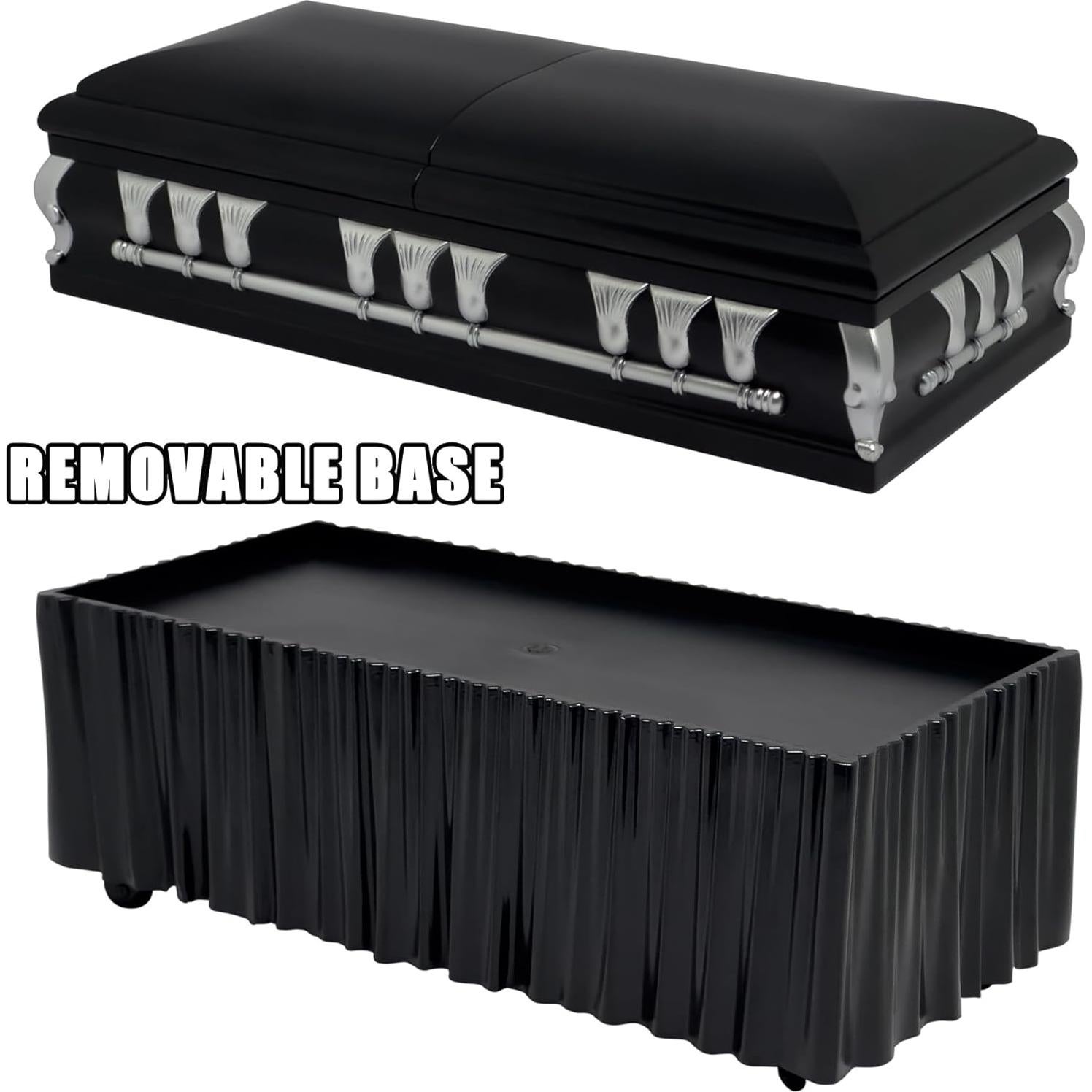 Ataúd Negro Deluxe Figures Toy Company para Figuras de Lucha Libre