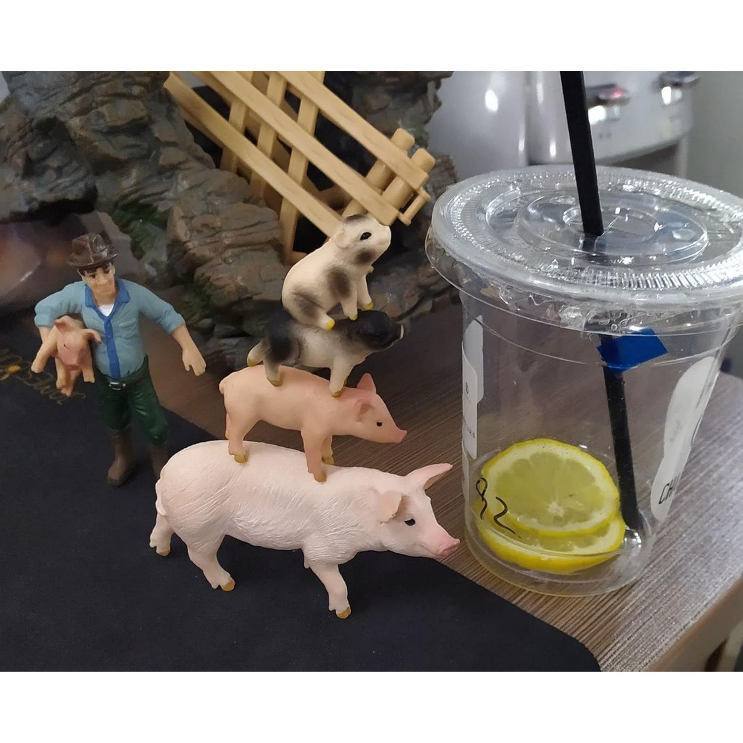 5PCS Figuras de Animales de Granja LC JoyCre Realistas