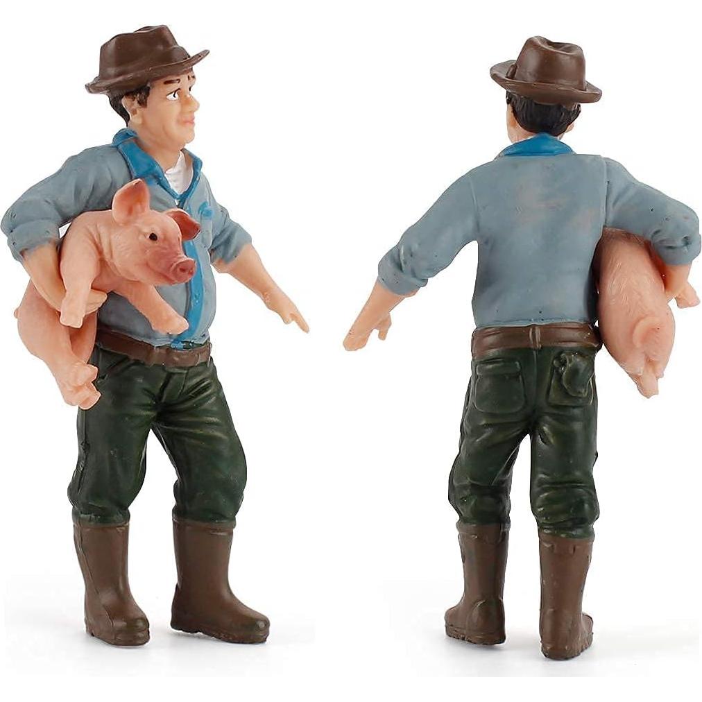 5PCS Figuras de Animales de Granja LC JoyCre Realistas