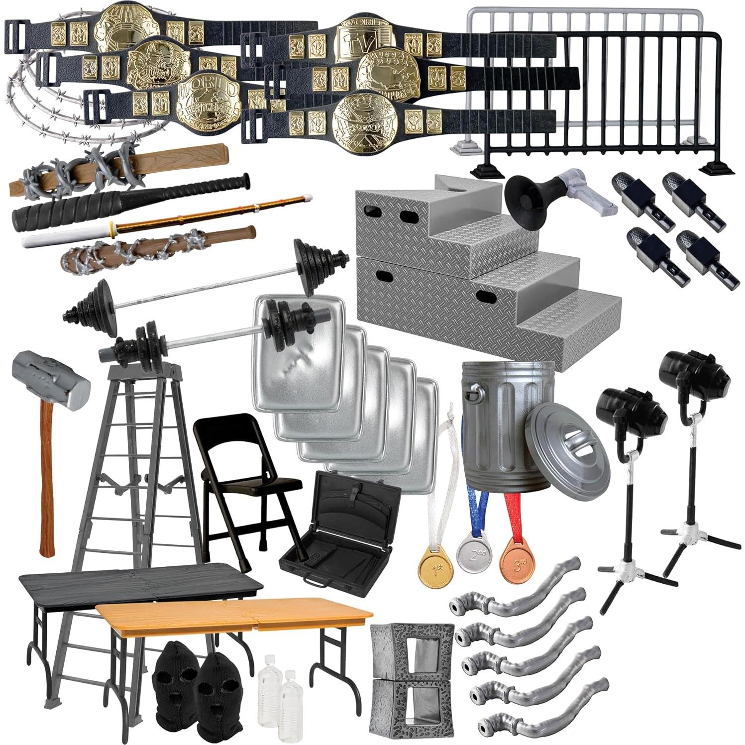 Kit de Accesorios para Figuras de Lucha Libre 50 Piezas