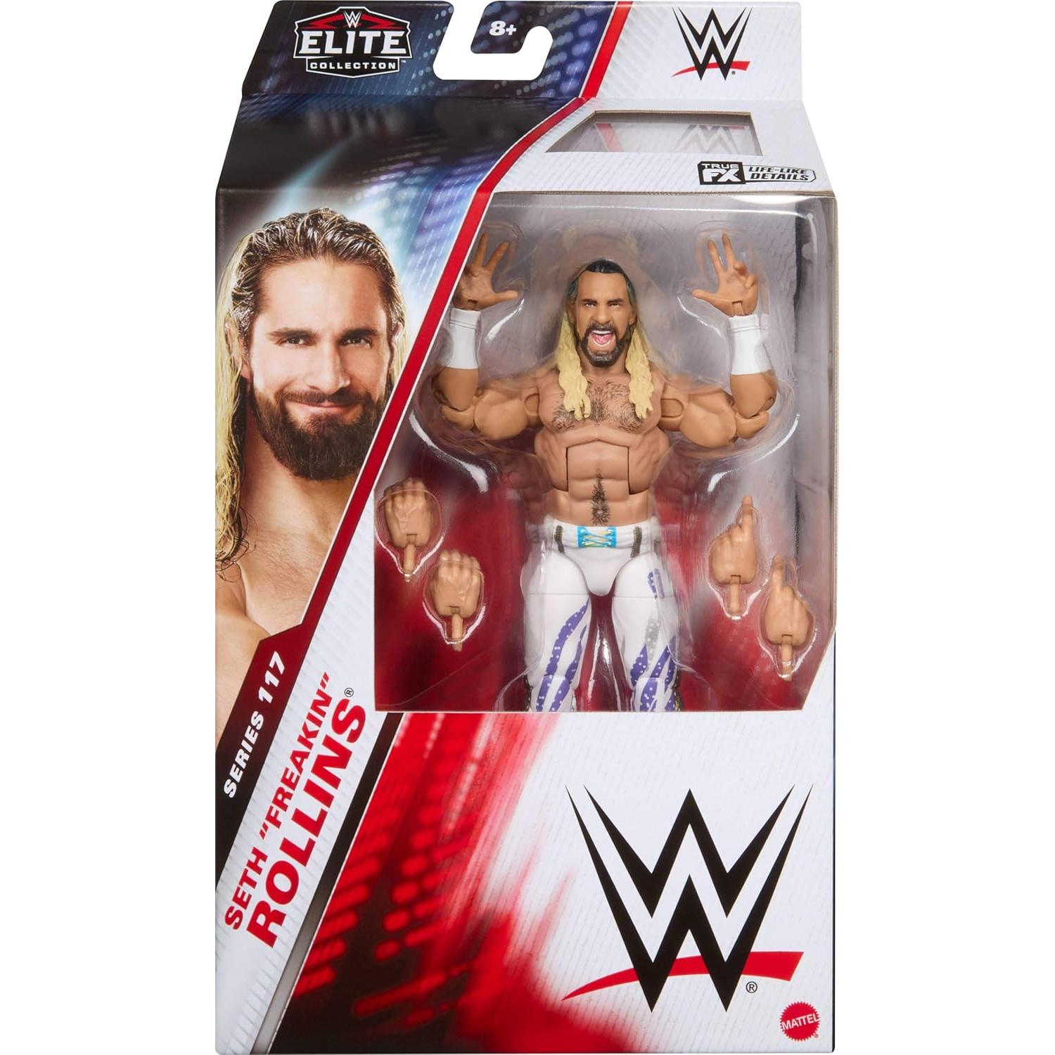 Figura de Acción Elite Mattel WWE Seth Rollins 15 cm Articulada