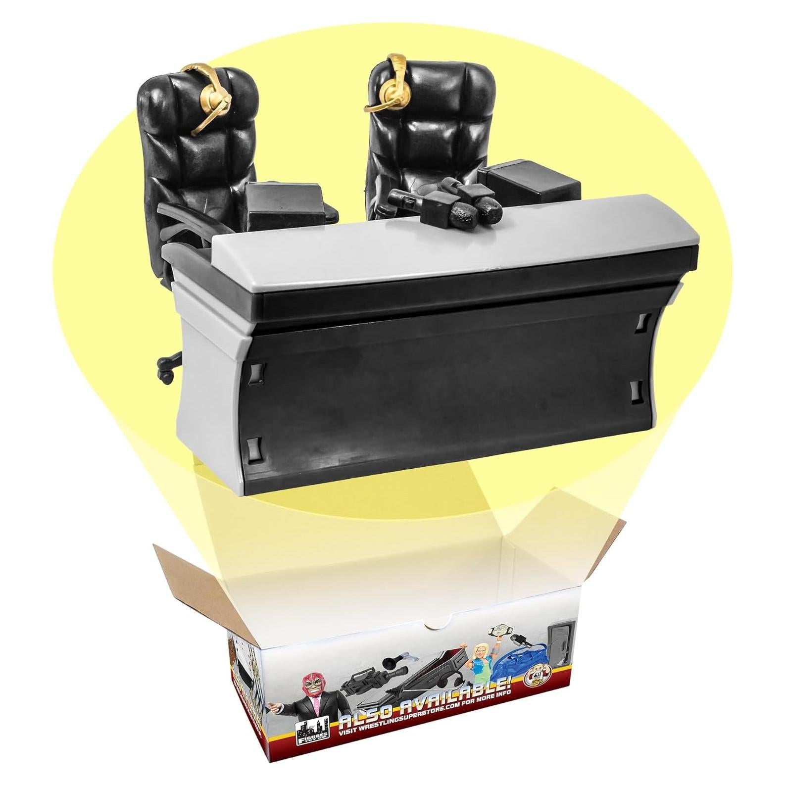 Juego de Mesa de Comentador Figures Toy Company para Lucha Libre