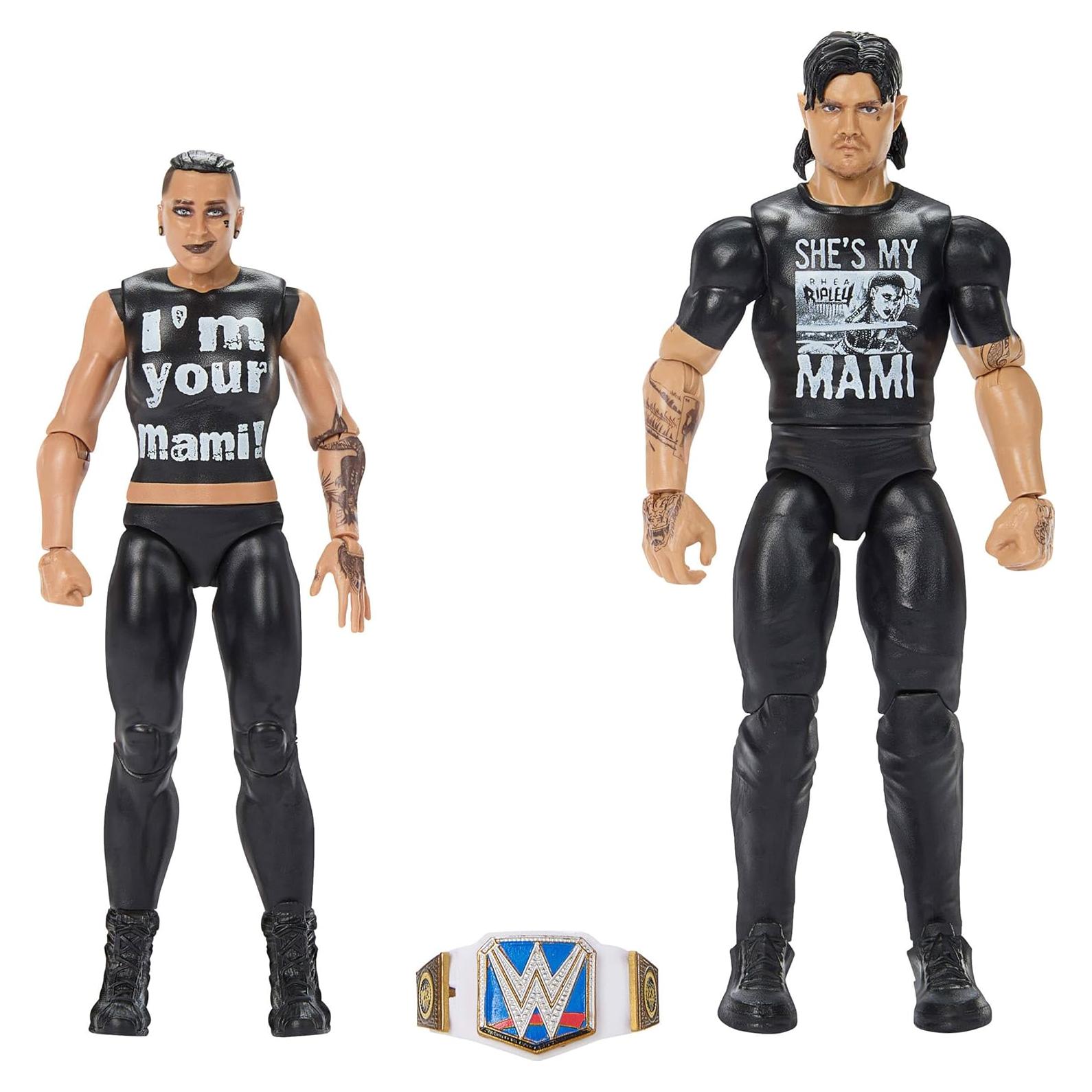 Figuras de Acción WWE Mattel 2-Pack Rhea Ripley y Dominik Mysterio