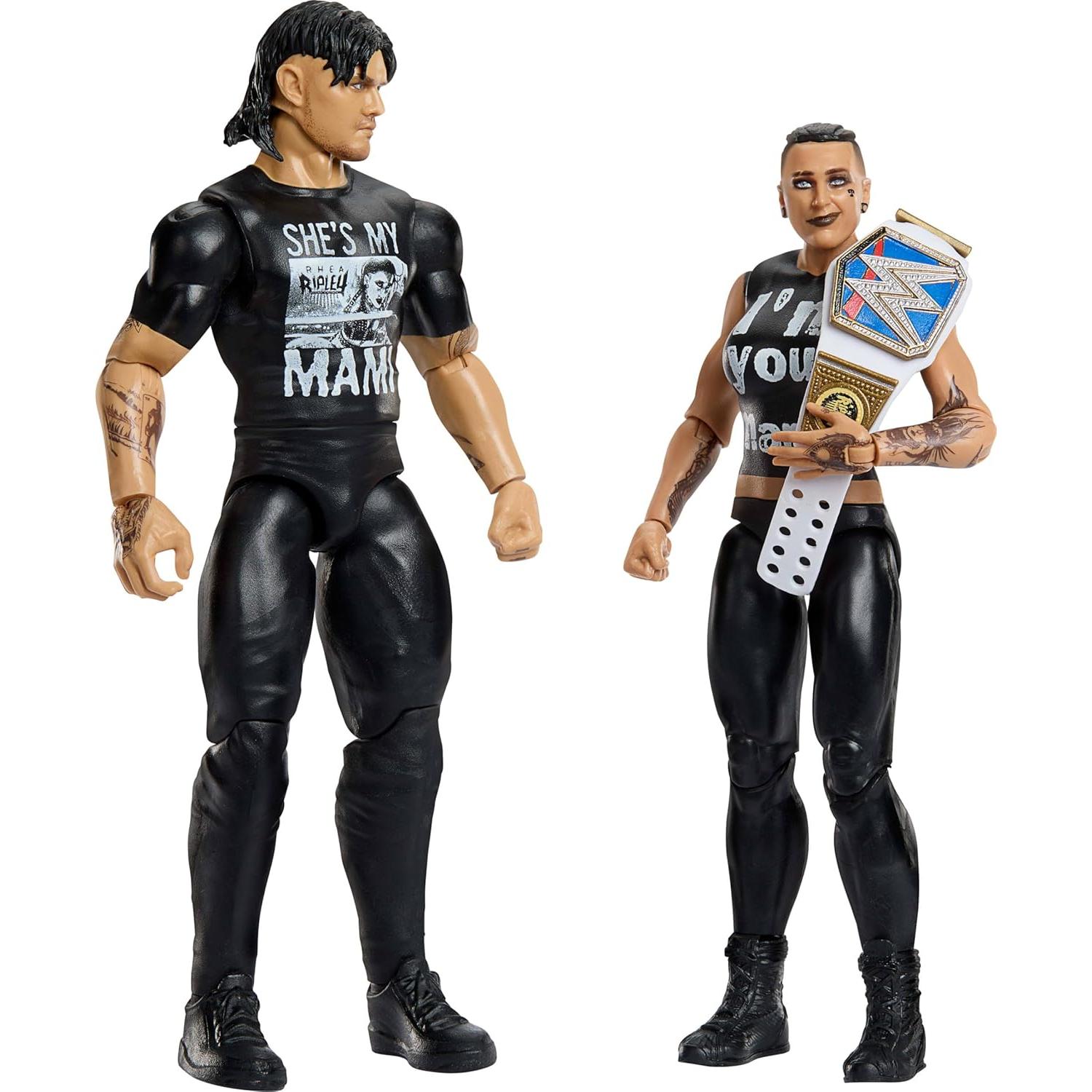 Figuras de Acción WWE Mattel 2-Pack Rhea Ripley y Dominik Mysterio