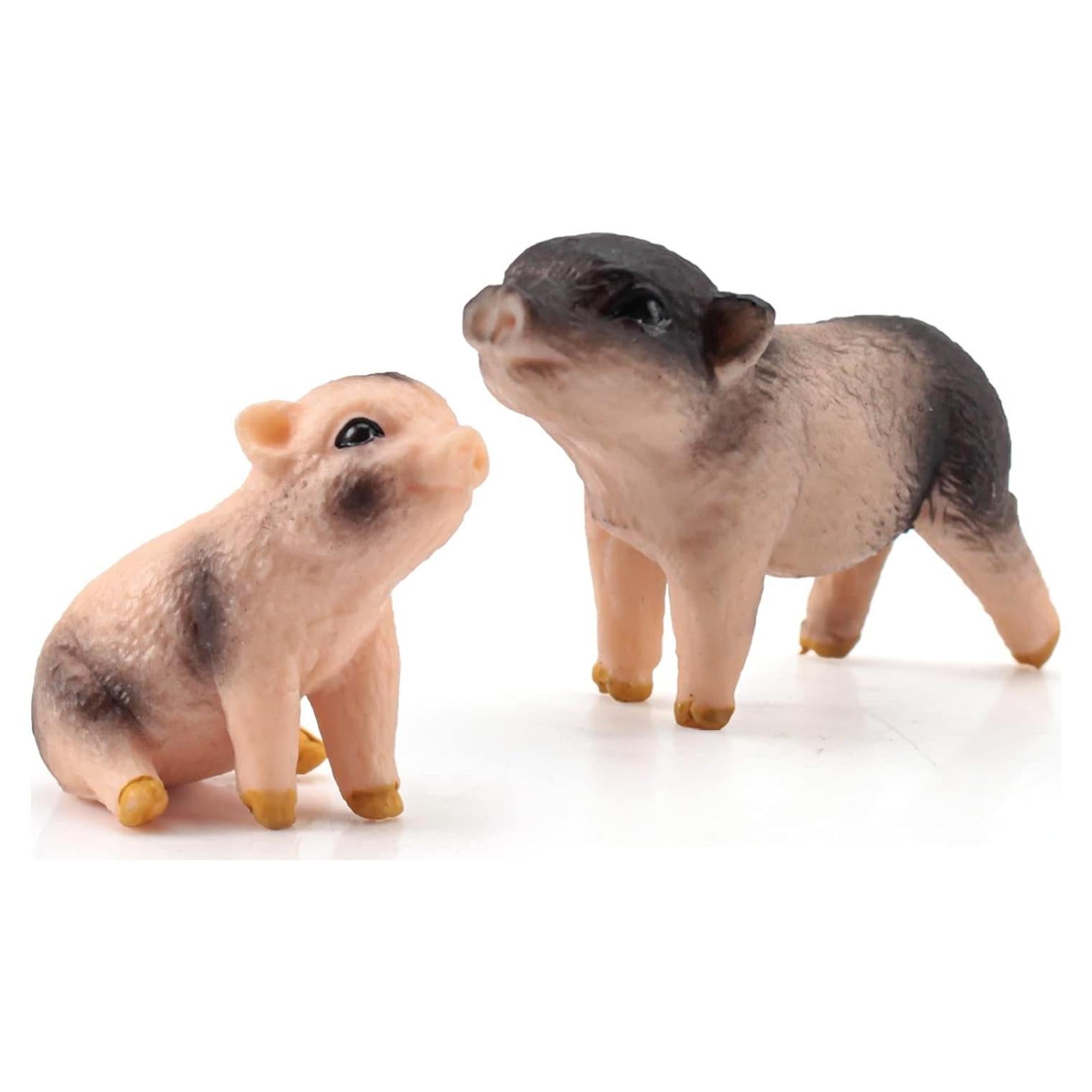 Figuras de Cerdito Miniatura LC JoyCre 2PCS Adorno Pastel