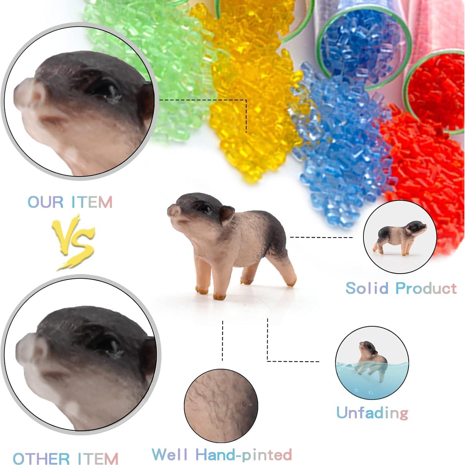 Figuras de Cerdito Miniatura LC JoyCre 2PCS Adorno Pastel