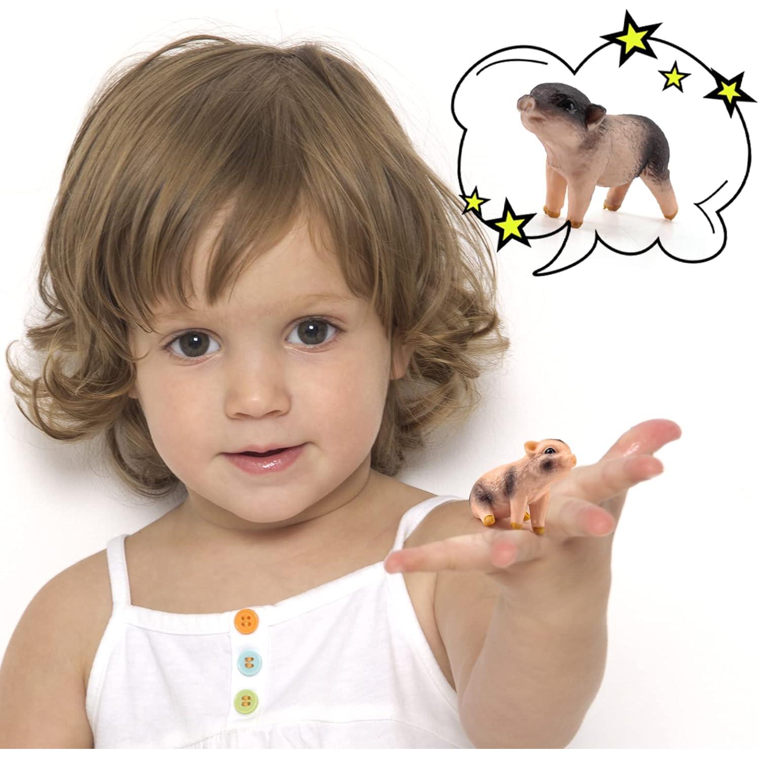 Figuras de Cerdito Miniatura LC JoyCre 2PCS Adorno Pastel