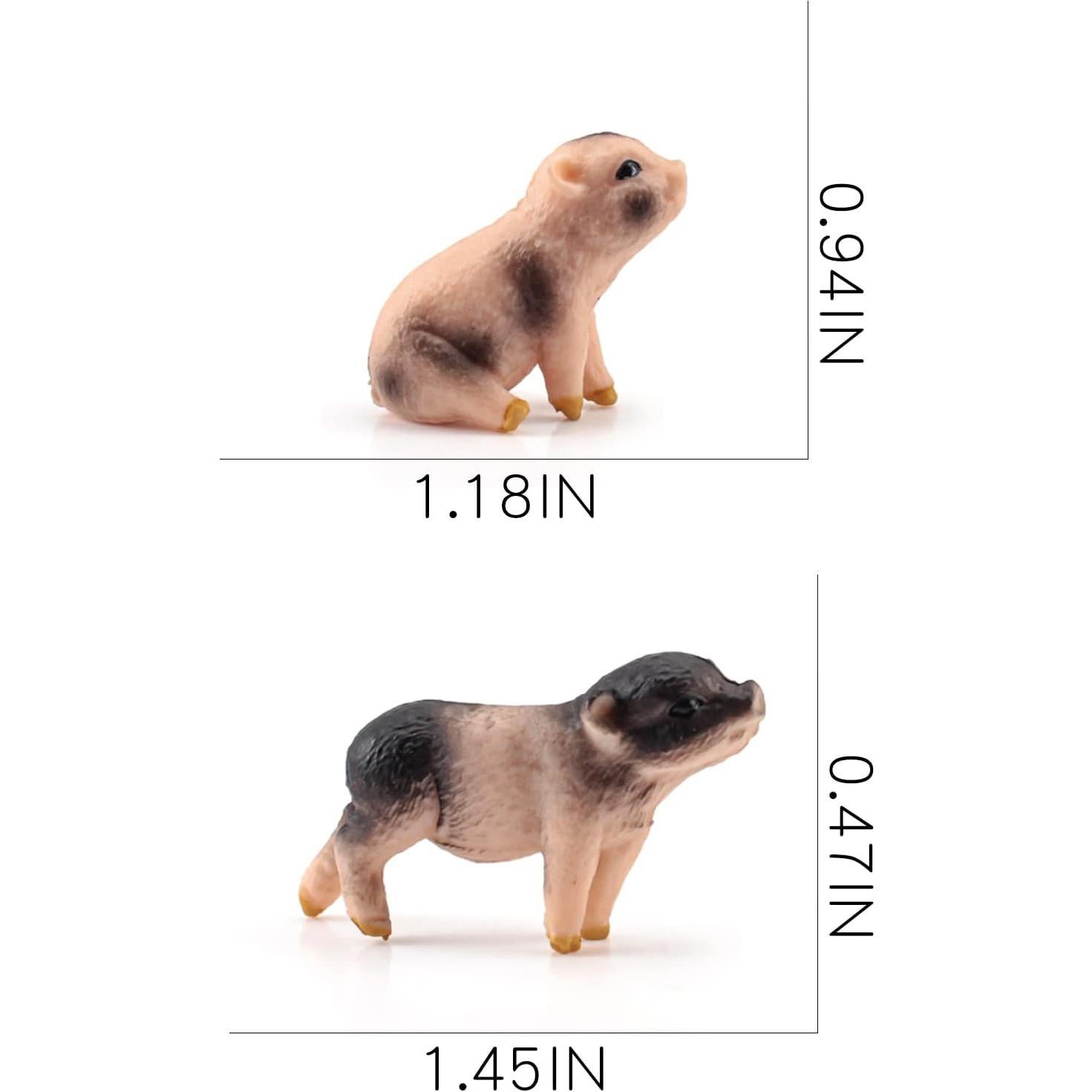 Figuras de Cerdito Miniatura LC JoyCre 2PCS Adorno Pastel