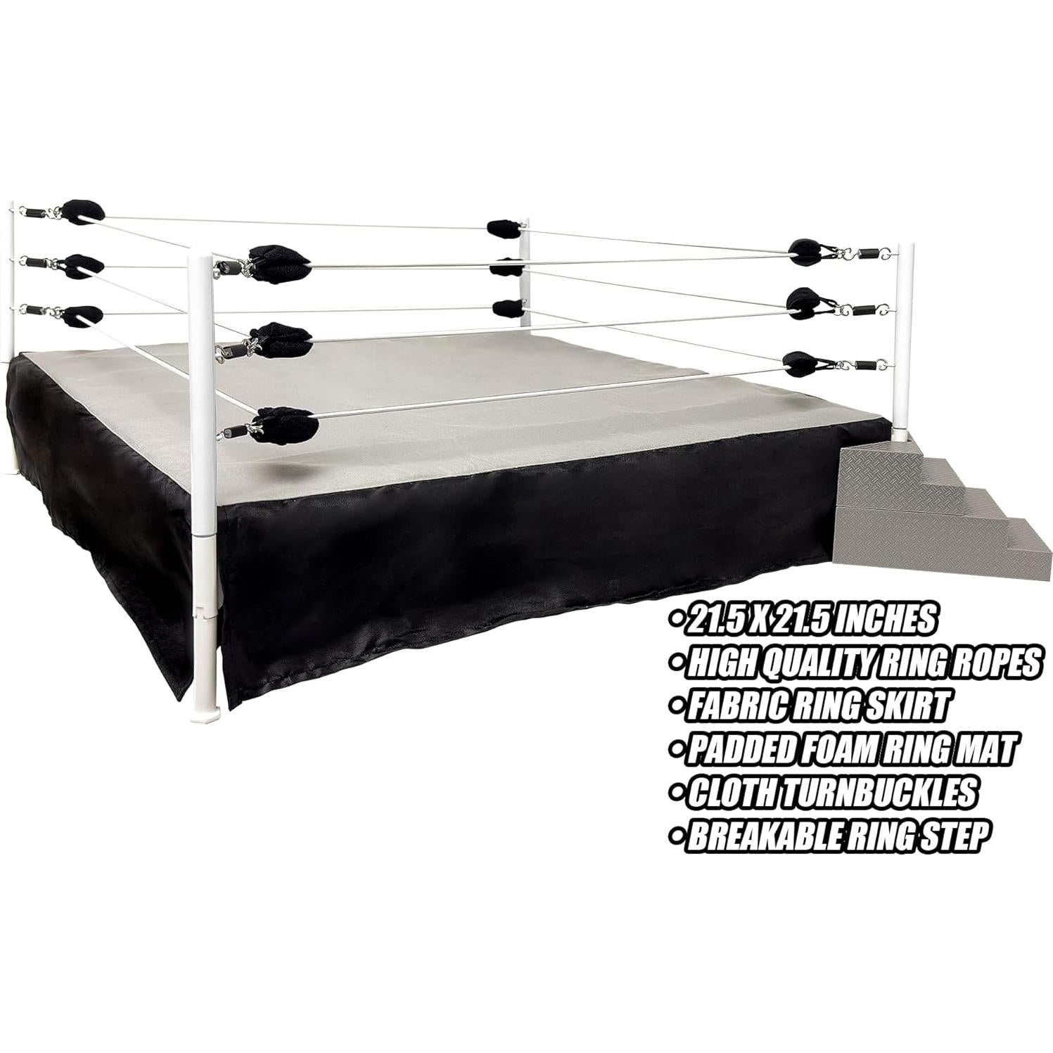 Anillo de Lucha Figures Toy Company 54.6x54.6cm con Escalón