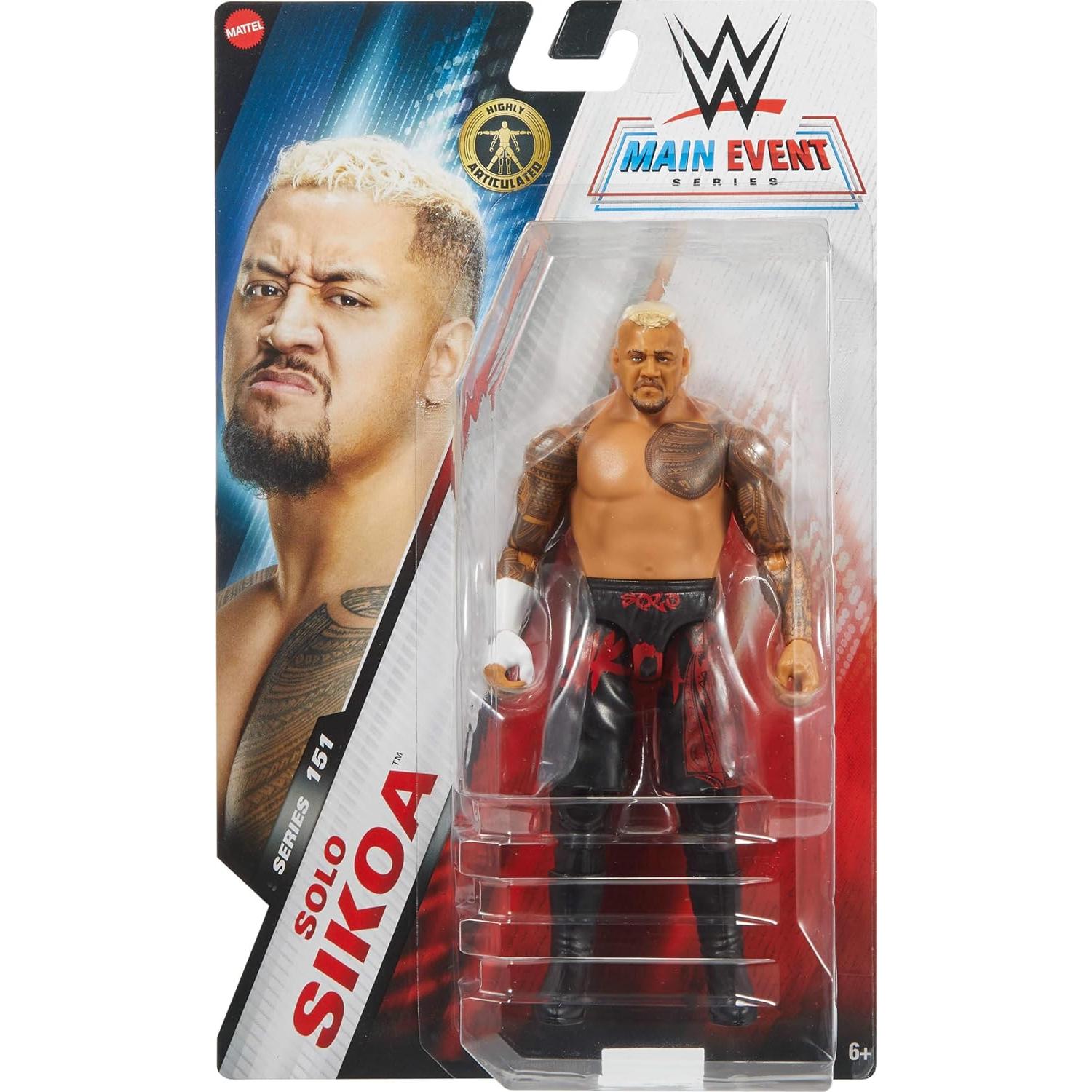 Figura de Acción Mattel WWE Solo Sikoa 15.24 cm Coleccionable
