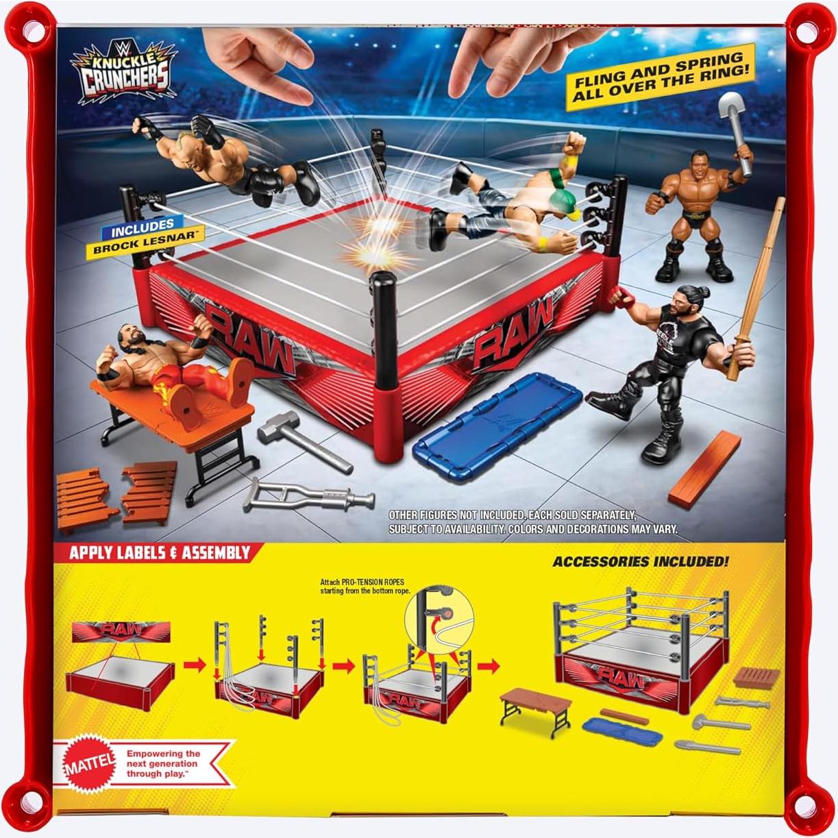 Juego de Lucha WWE Knuckle Crunchers Mattel con Brock Lesnar
