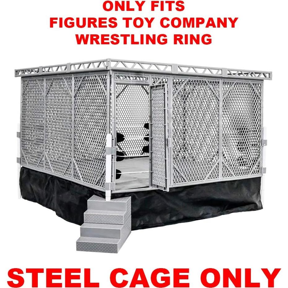 Juego de Jaula de Acero Figures Toy Company para Ring de Lucha