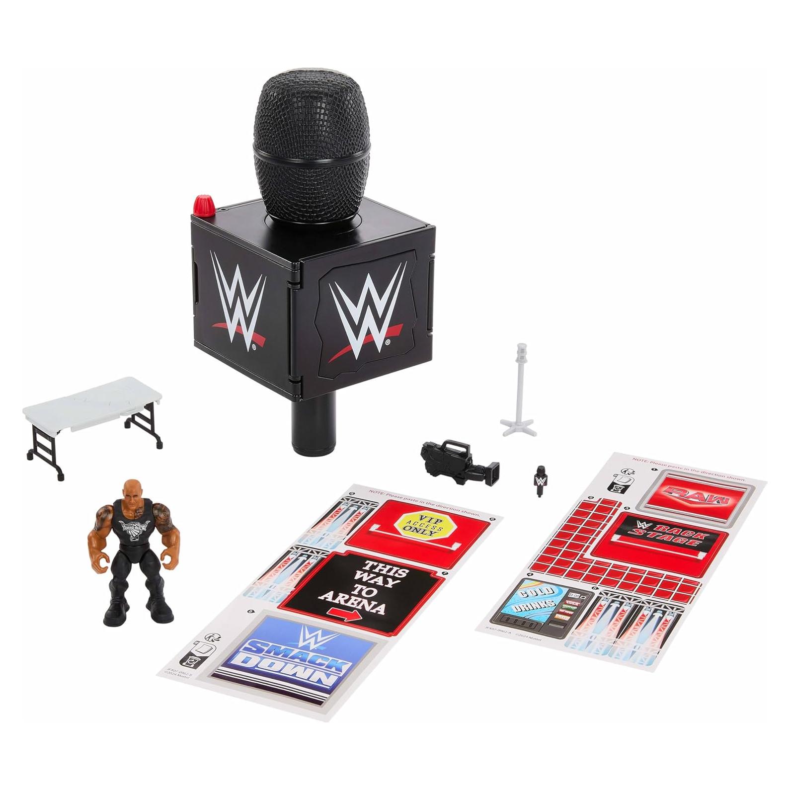 Juego de Micrófono 2-en-1 Mattel WWE Knuckle Crunchers The Rock