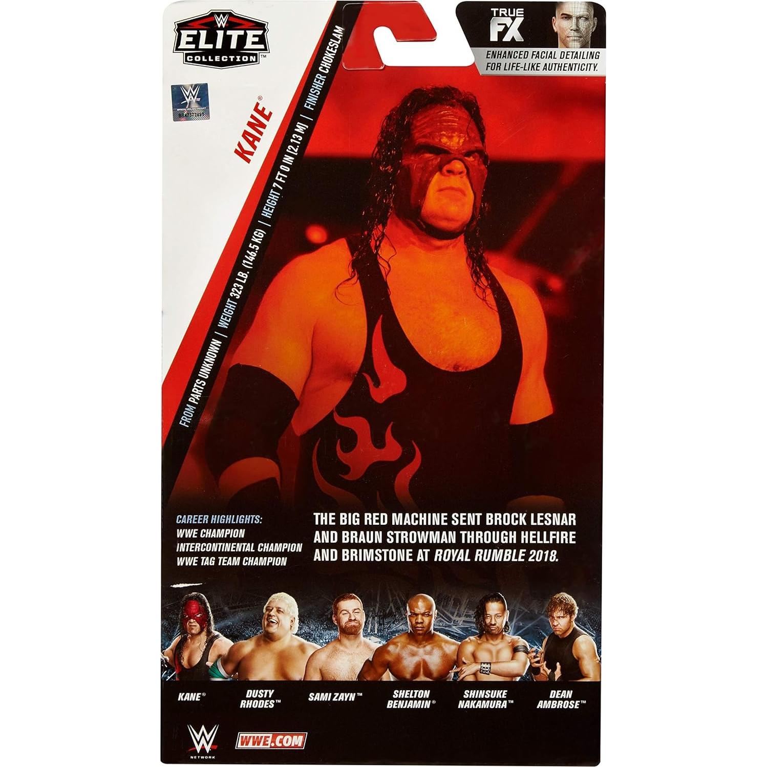 Figura de Acción WWE Elite Kane 15.24 cm Detalles Realistas