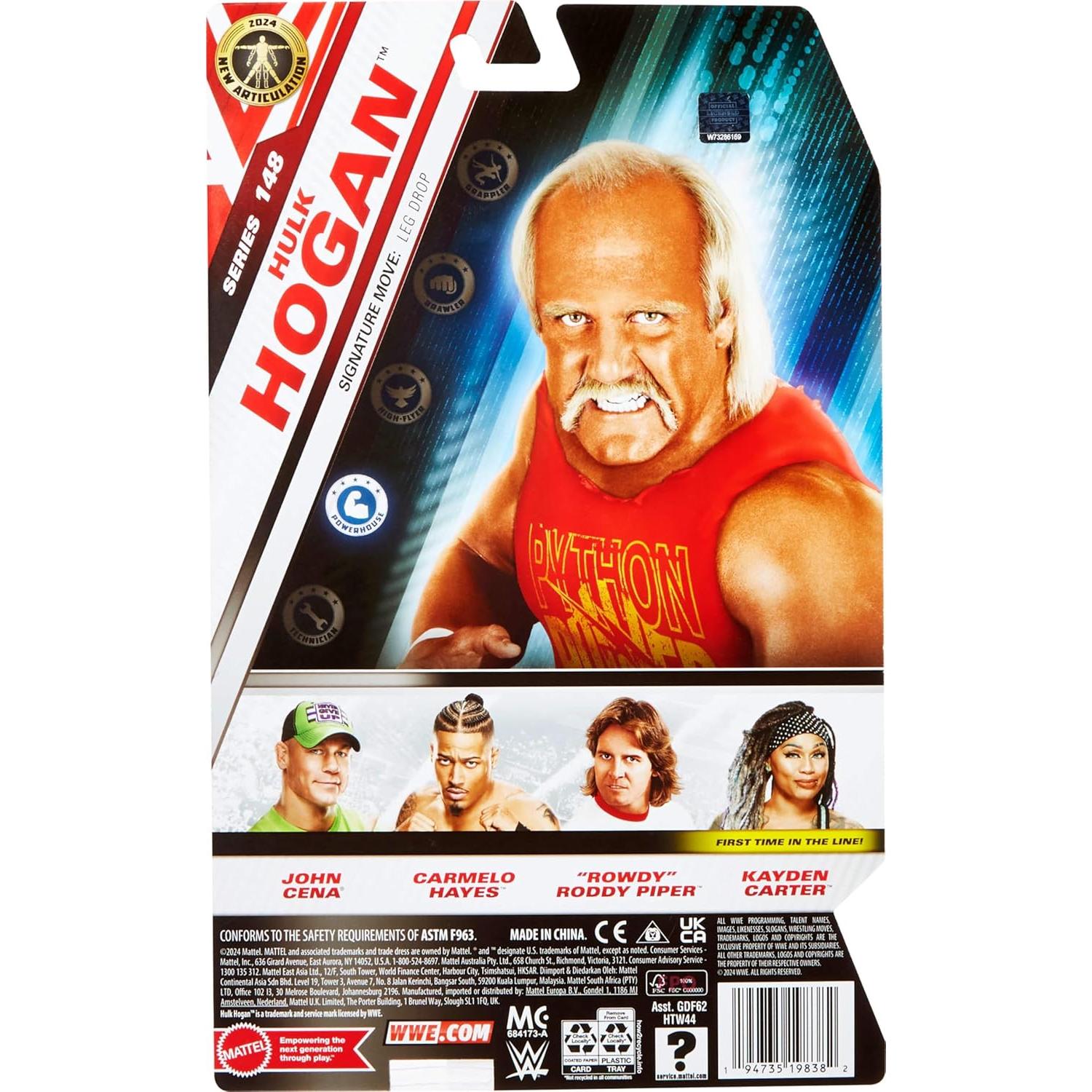 Figura de Acción WWE Mattel Hulk Hogan 15 cm Articulada